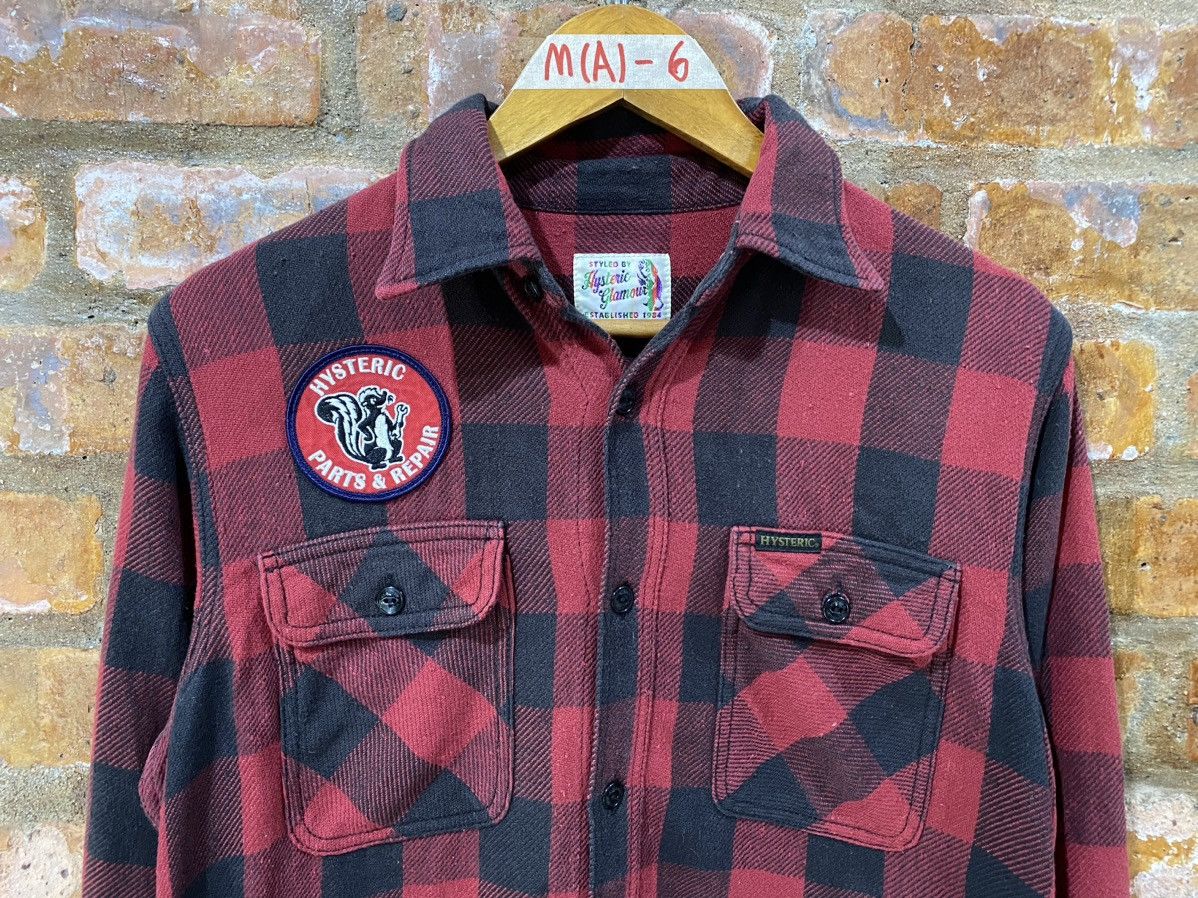 Hysteric Glamour 1990s 🔥 Checked Chain stitch flannel Size US M / EU 48-50 / 2 - 3 Thumbnail
