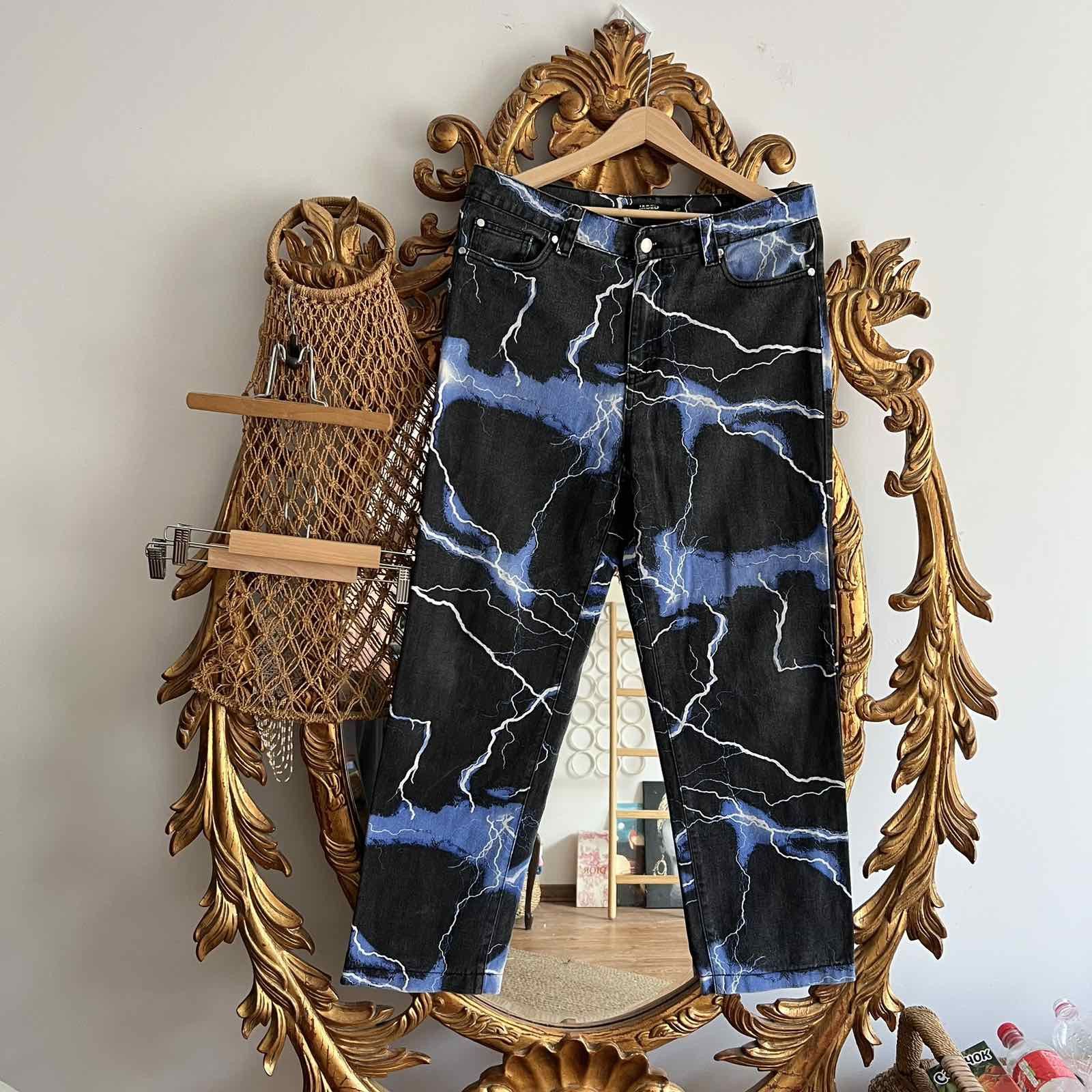 Jaded London Y2K pants lightning blue skate fitt