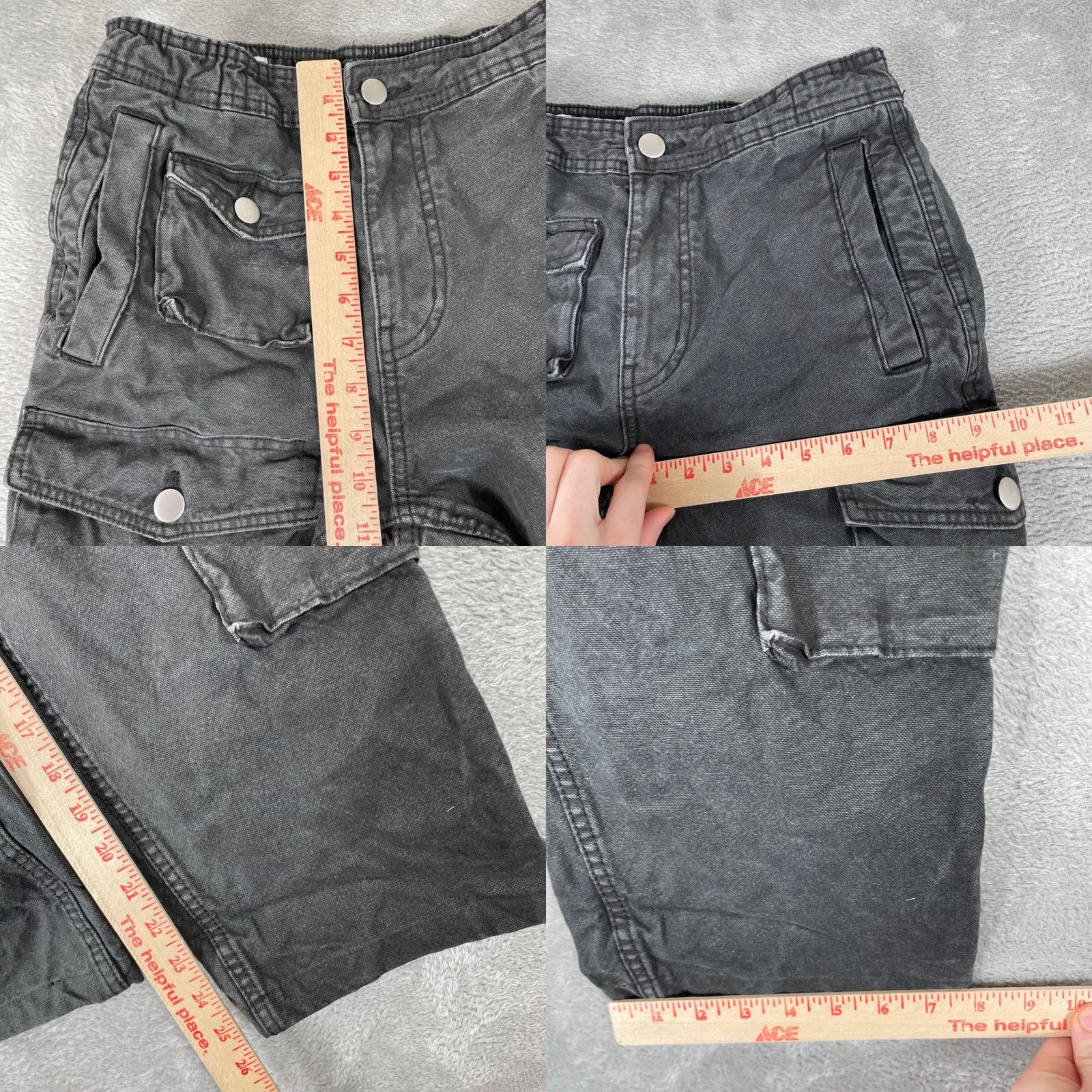 Zara Zara Cargo Pants Womens Small Black 28 Inseam 25.5 Straight Pockets Twill Cotton Baggy Streetwear Gorpcore Size 28" / US 6 / IT 42 - 8 Thumbnail