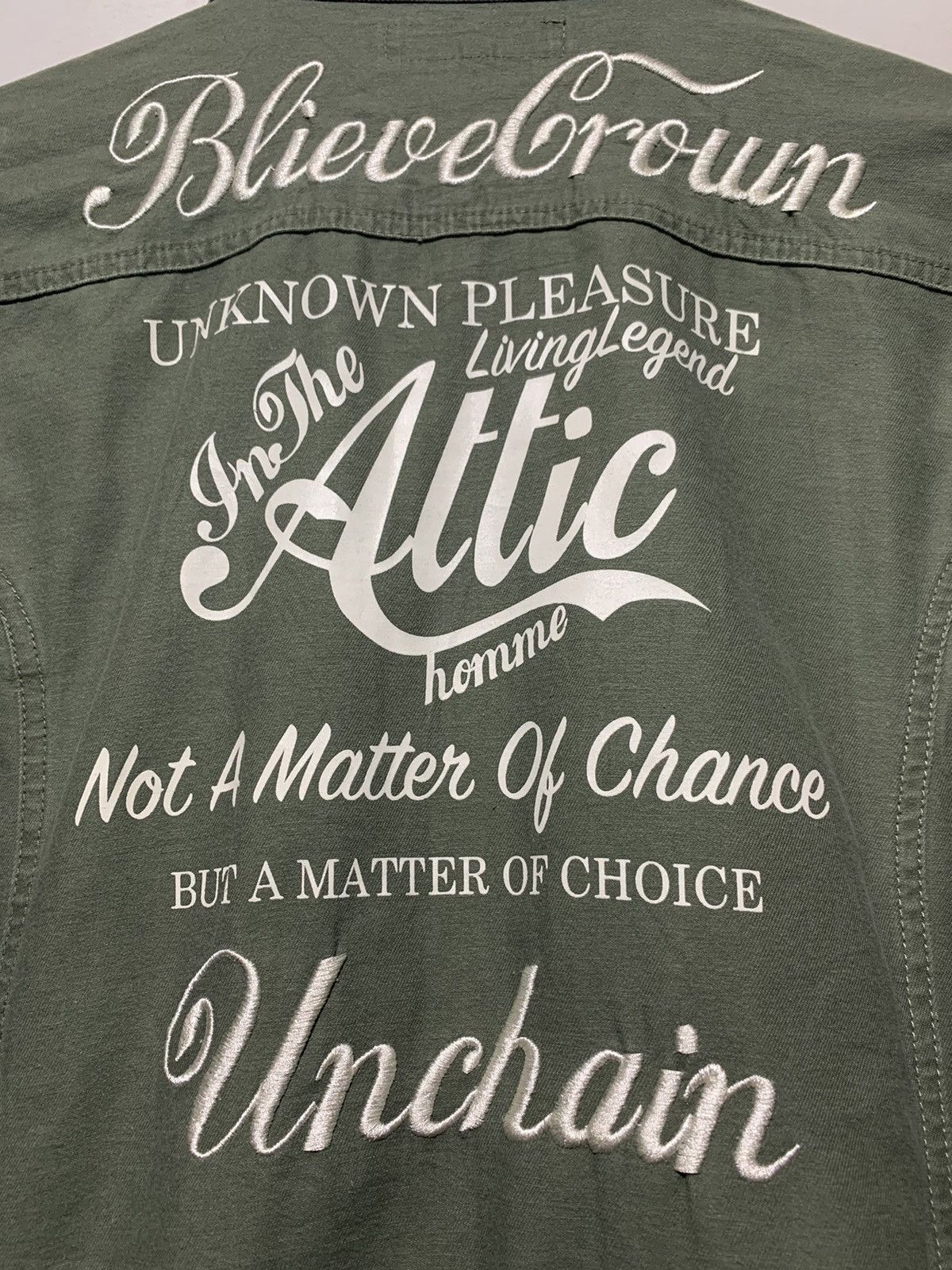 In The Attic 2000s In The Attic unkown pleasure military green jacket Size US M / EU 48-50 / 2 - 3 Thumbnail