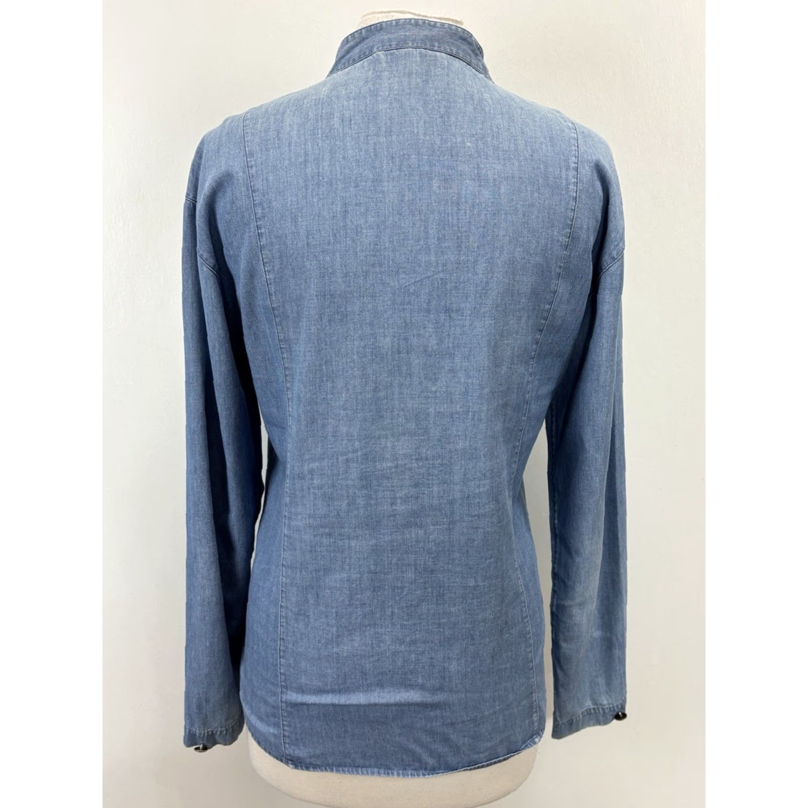 J.McLaughlin J. McLaughlin Chambray Tunic Shirt Sz 14 Women’s Blue Button Up Denim Look Womens Size XL / US 12-14 / IT 48-50 - 3 Thumbnail