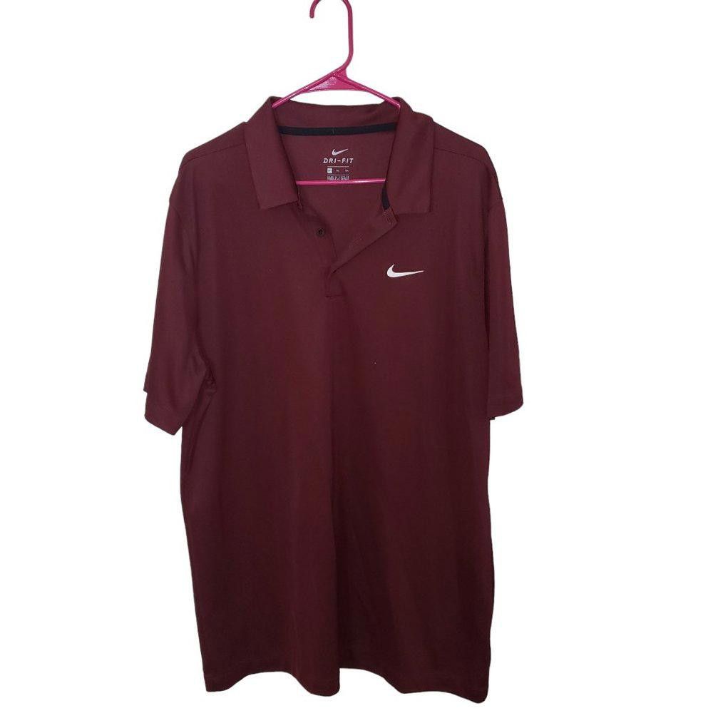 Nike CT106b Nike Dark red Dri-Fit Polo Shirt XLT Size US XL / EU 56 / 4 - 1 Thumbnail