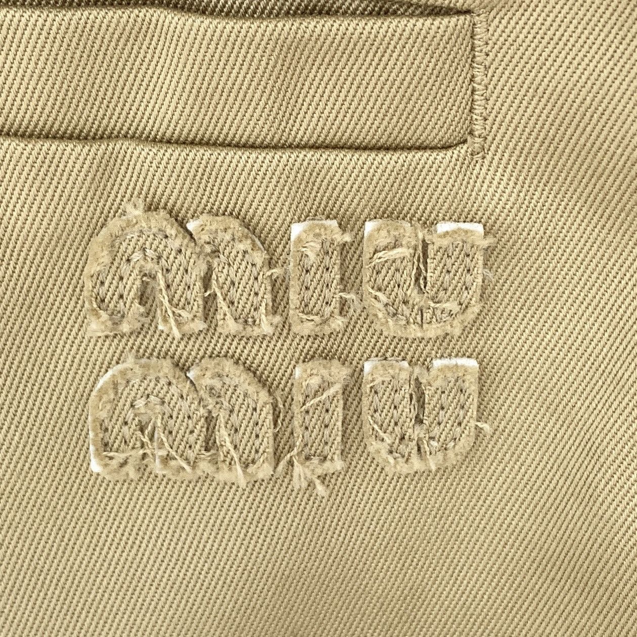 Miu Miu Miu Miu 24 Brown Logo Letter Embroidered Cotton Skirt Size 25" / US 0 / IT 36 - 9 Thumbnail