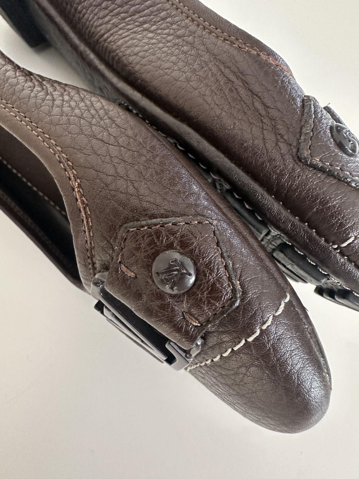 Louis Vuitton Louis Vuitton Big Logo Leather Flats Shoes Ballets Size US 7 / IT 37 - 3 Thumbnail