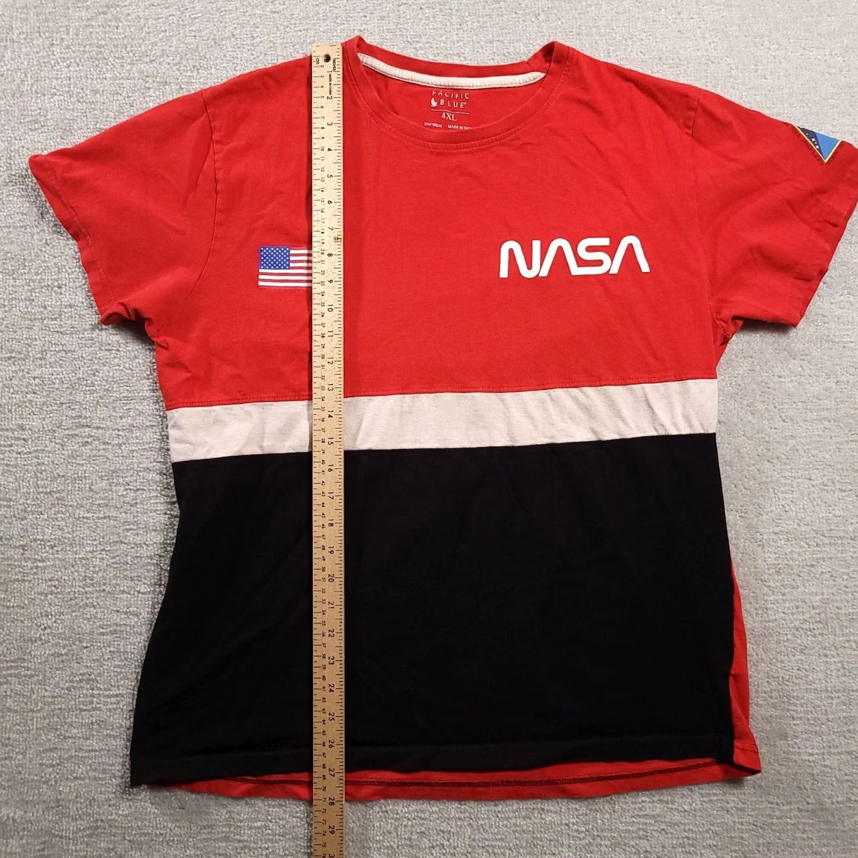 Vintage NASA Pacific Blue Mens 4XL Shirt Black Red White Space Size US XXL / EU 58 / 5 - 5 Thumbnail