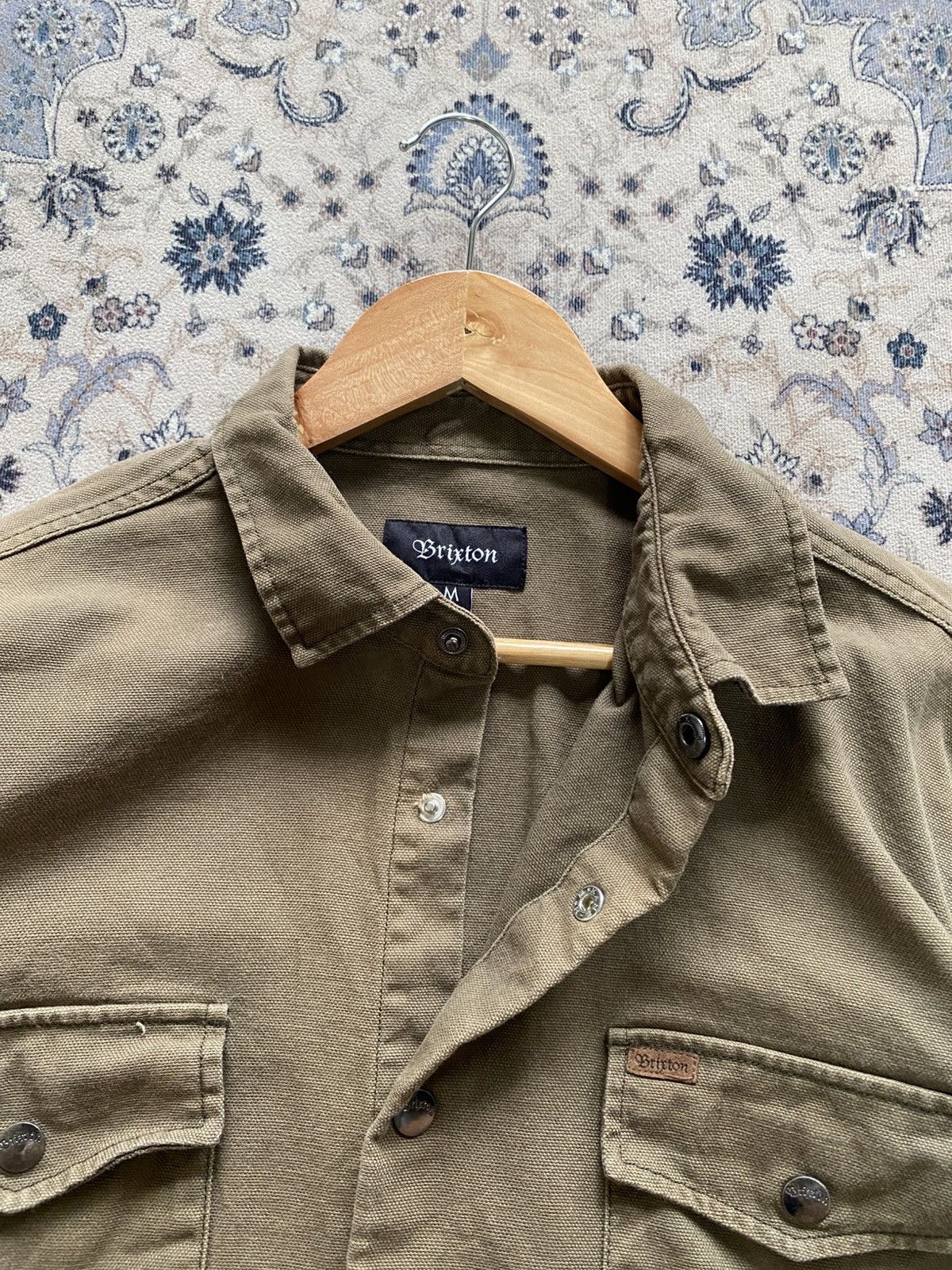 Carhartt VINTAGE BRIXTON DISSTRESSED DETROIT CANVAS LS SHIRT Size US M / EU 48-50 / 2 - 7 Thumbnail