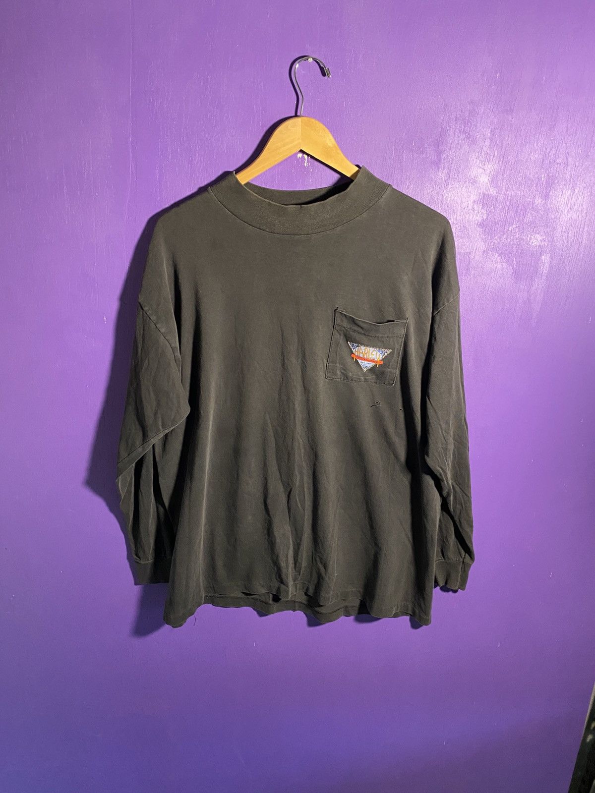 Harley Davidson Vintage 90s Harley Davidson midnight rider long-sleeve Size US XL / EU 56 / 4 - 1 Thumbnail