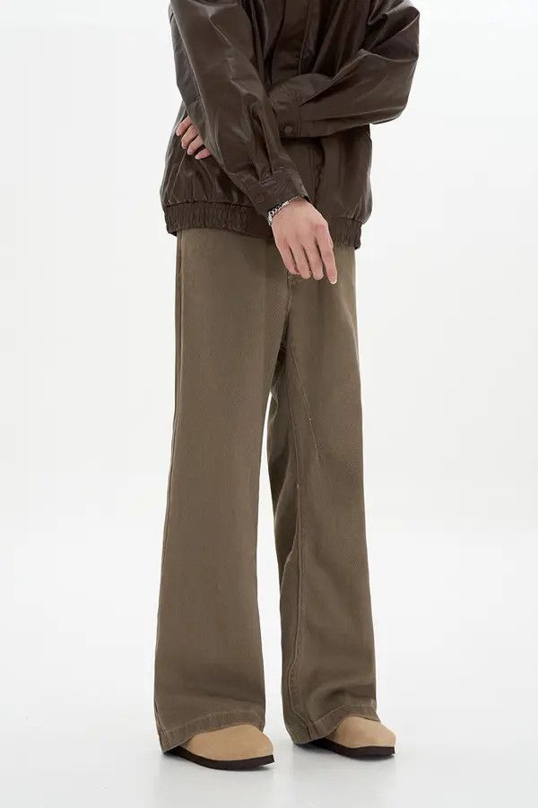 Japanese Brand Vintage Maillard brown loose straight jeans for men Size US 32 / EU 48 - 8 Thumbnail
