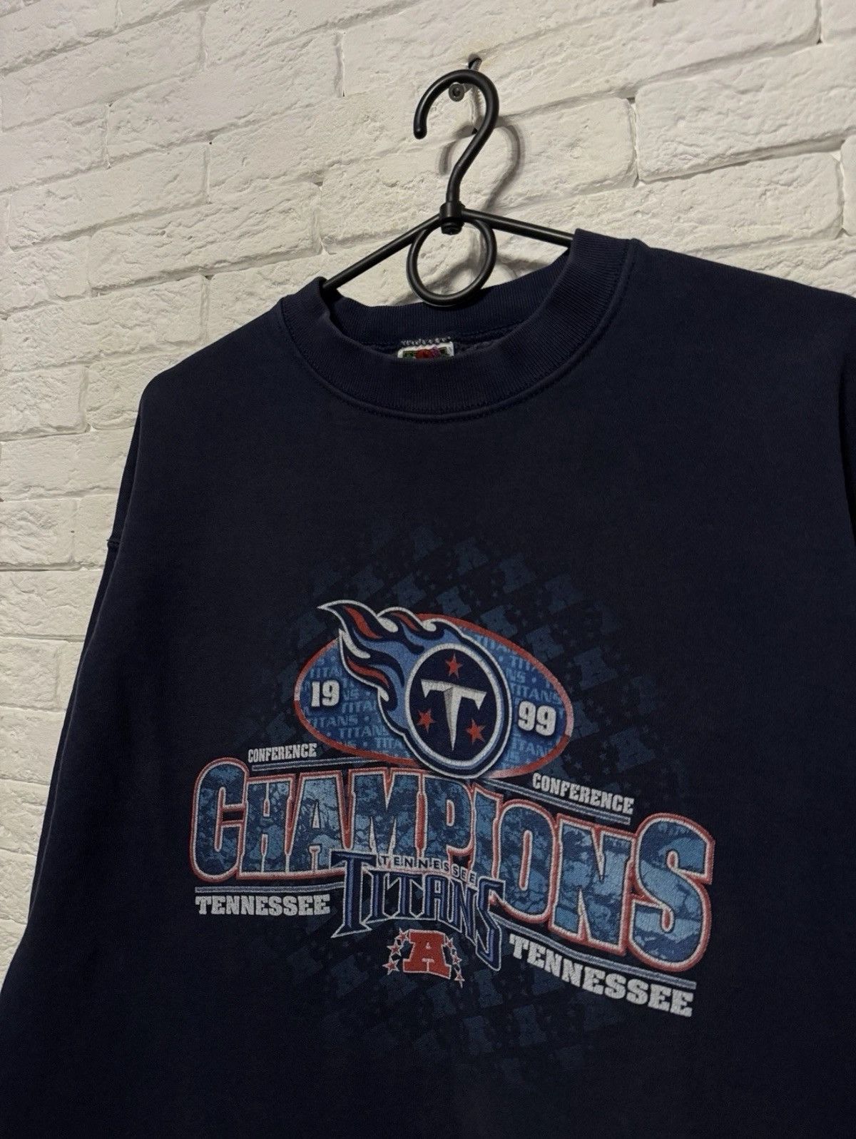 Fruit Of The Loom Vintage 90s Tennessee Titans Champions Conference Sweatshirt Size US L / EU 52-54 / 3 - 2 Thumbnail