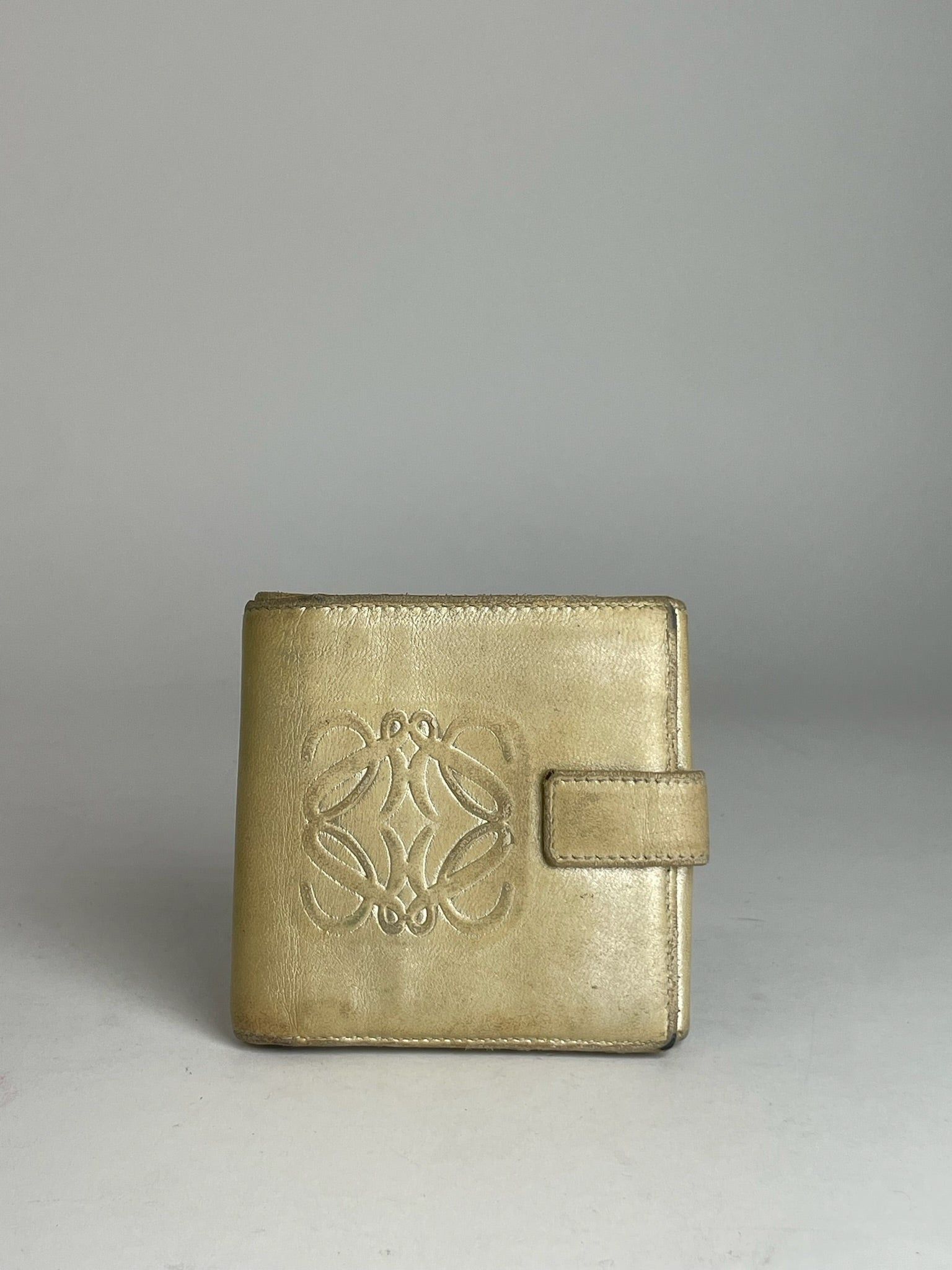 Loewe Vintage Madrid Anagram Leather Wallet Gold Size ONE SIZE - 1 Thumbnail