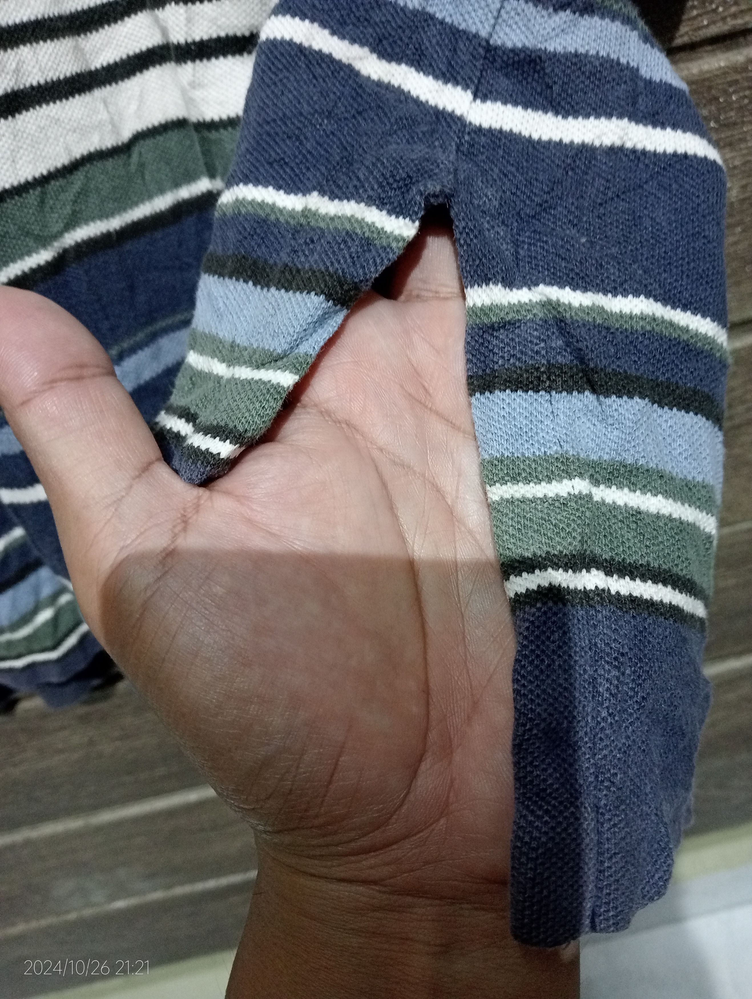 Polo Ralph Lauren VTG '90s Polo by Ralph Lauren Made in USA Stripe Polo Shirt. Size US L / EU 52-54 / 3 - 6 Thumbnail