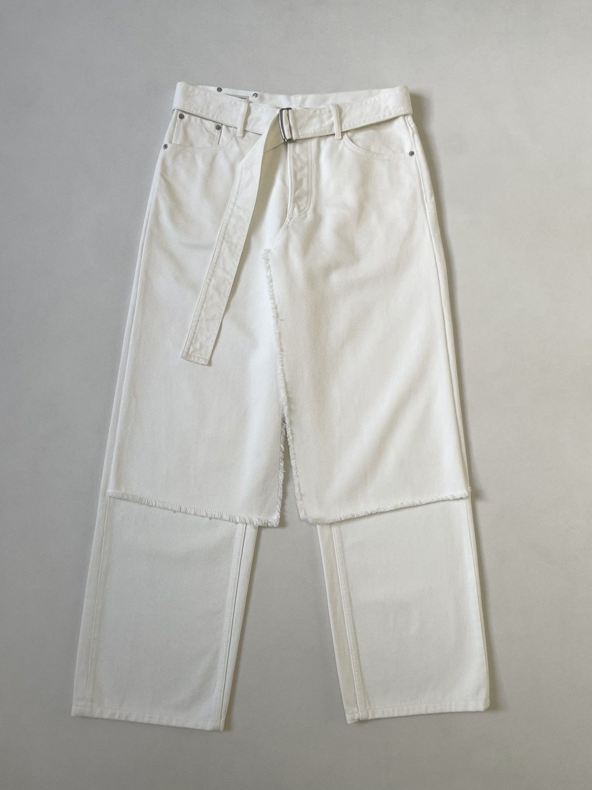 Dries Van Noten Wide Leg Double Layer ‘Skirt’ Denim Jeans Size US 32 / EU 48 - 21 Thumbnail