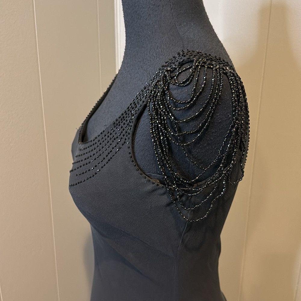 Other Nina Canacci Women’s 8 Asymmetrical Sleeveless Beaded Silk Size M / US 6-8 / IT 42-44 - 2 Thumbnail