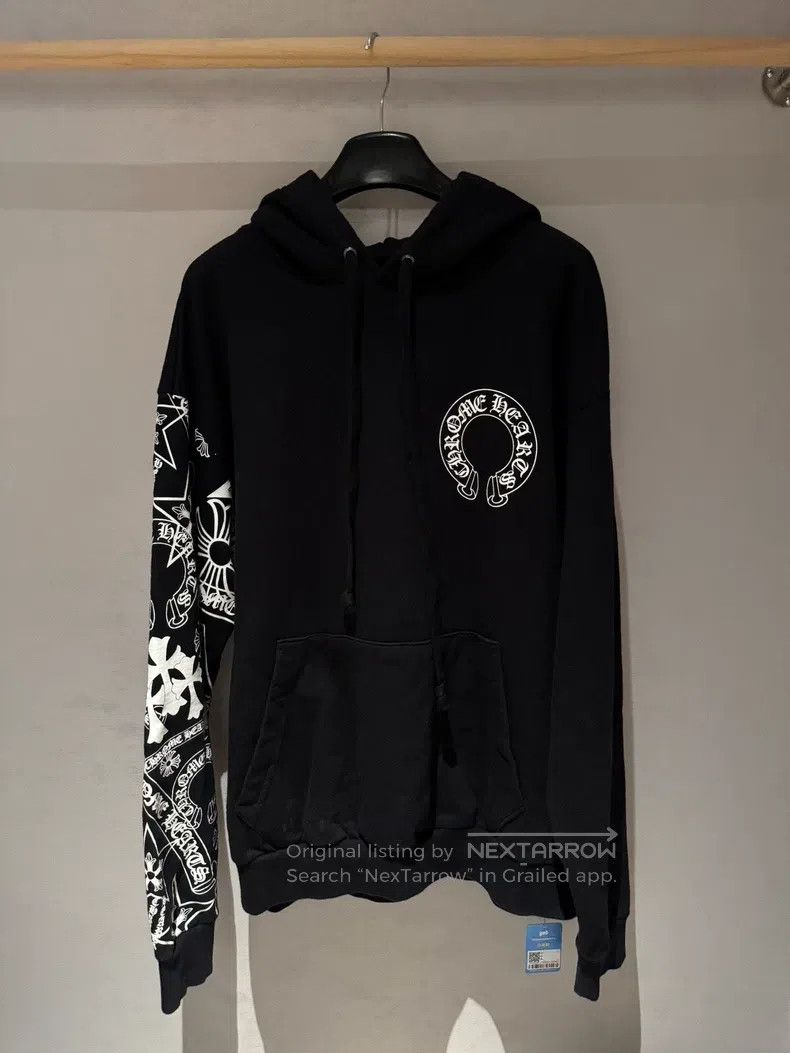 Chrome Hearts CHROME HEARTS Size M Black horseshoe arm full print hooded Size US M / EU 48-50 / 2 - 2 Thumbnail