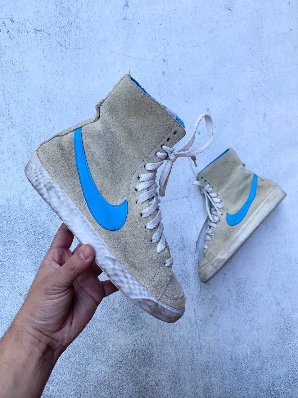 Nike Nike Vintage Faded Beige Distressed Sneakers Size US 7 / IT 37 - 1 Thumbnail