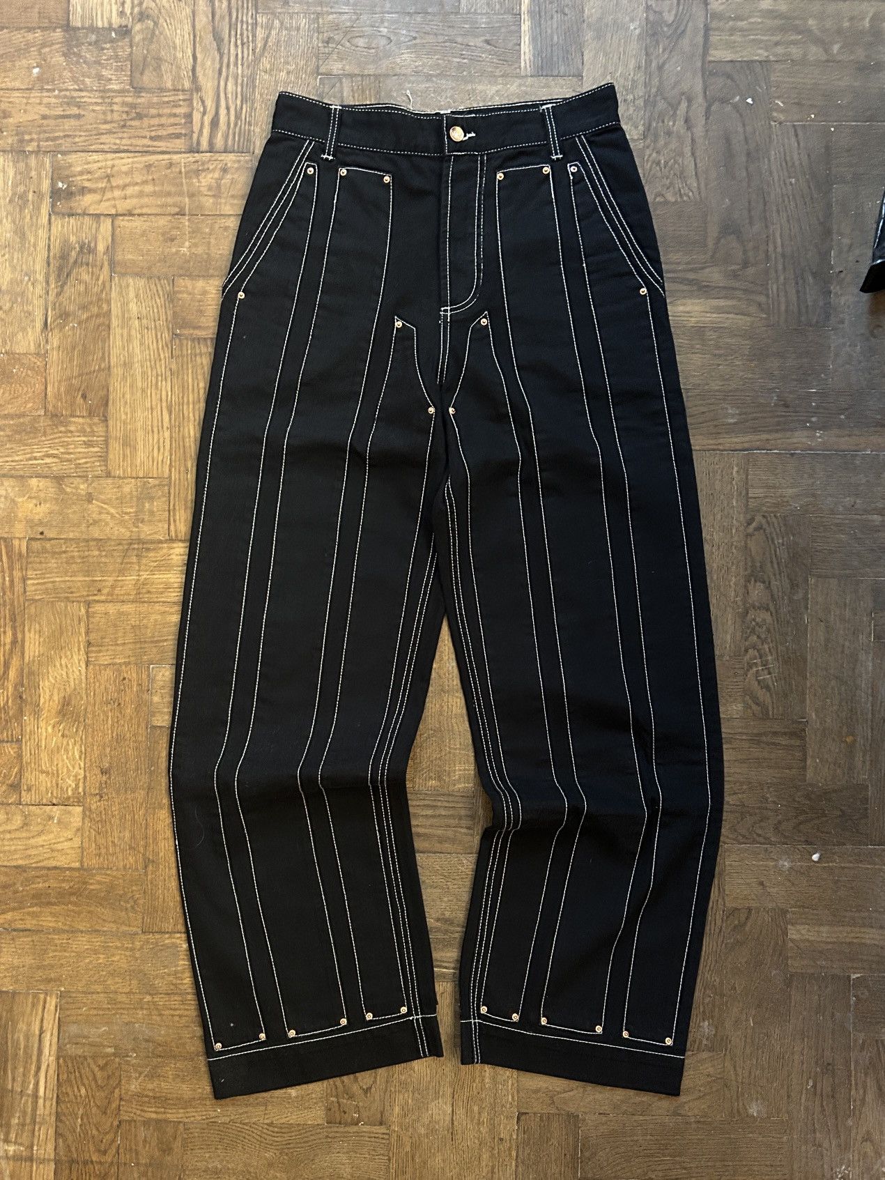 Alex Mullins Alex Mullins Pinstripe Worker Pants Size US 30 / EU 46 - 2 Thumbnail