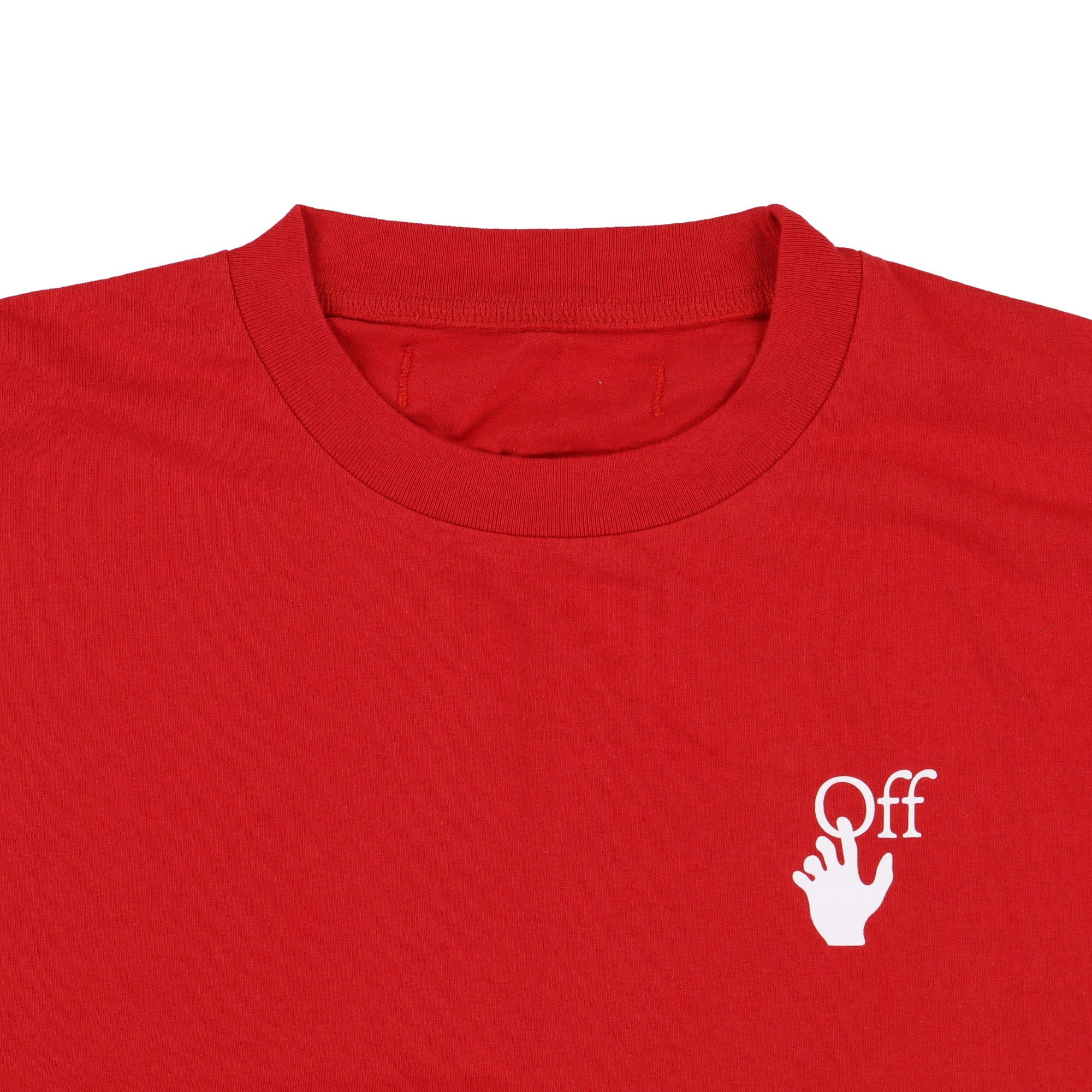 Off-White Red Cut Here Arrows Oversized T-Shirt Size US S / EU 44-46 / 1 - 7 Thumbnail