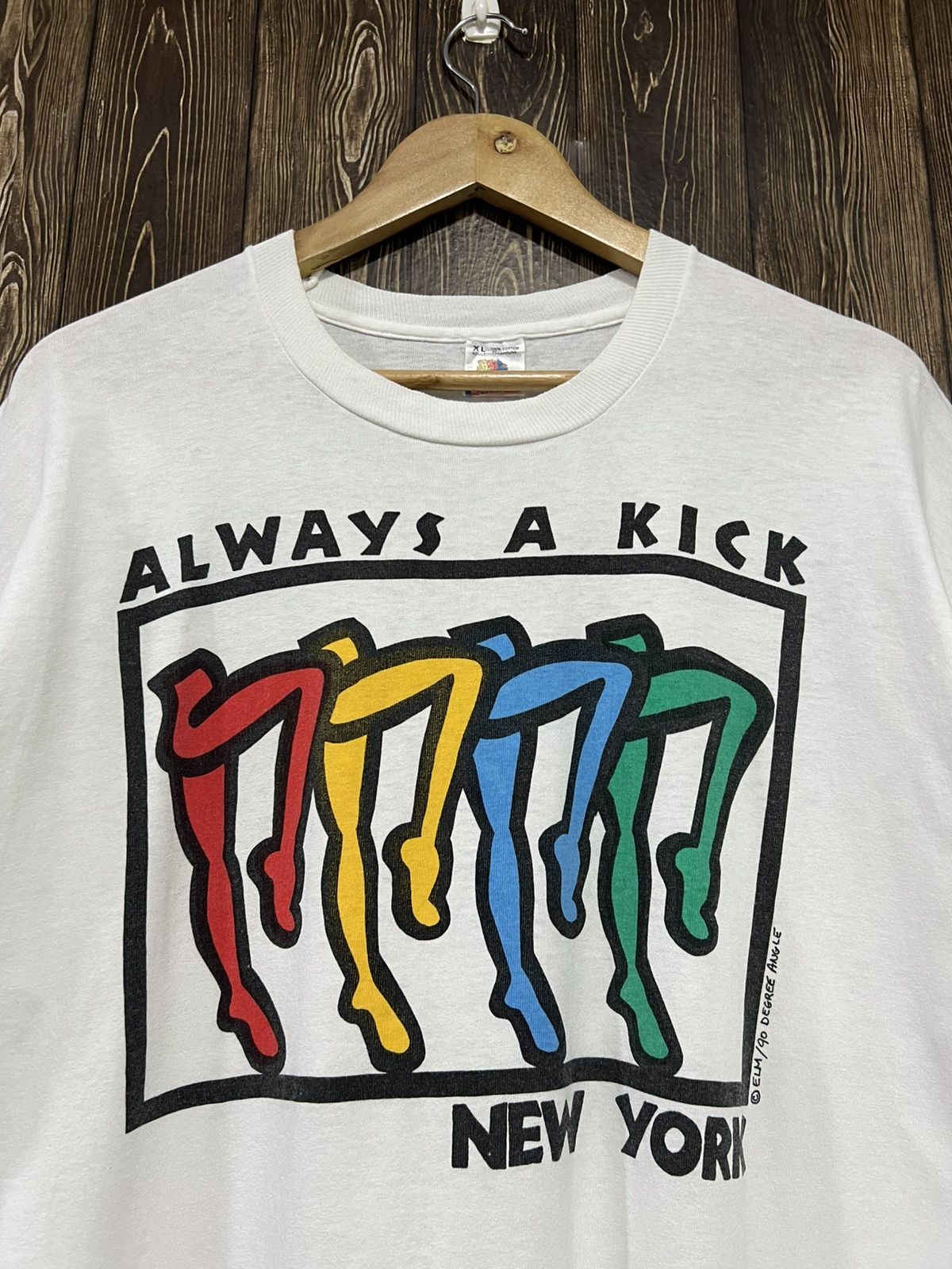 Keith Haring Vintage 90s Pop Art ‘Always A Kick’ Like Keith Haring Tshirt Size US XL / EU 56 / 4 - 2 Thumbnail