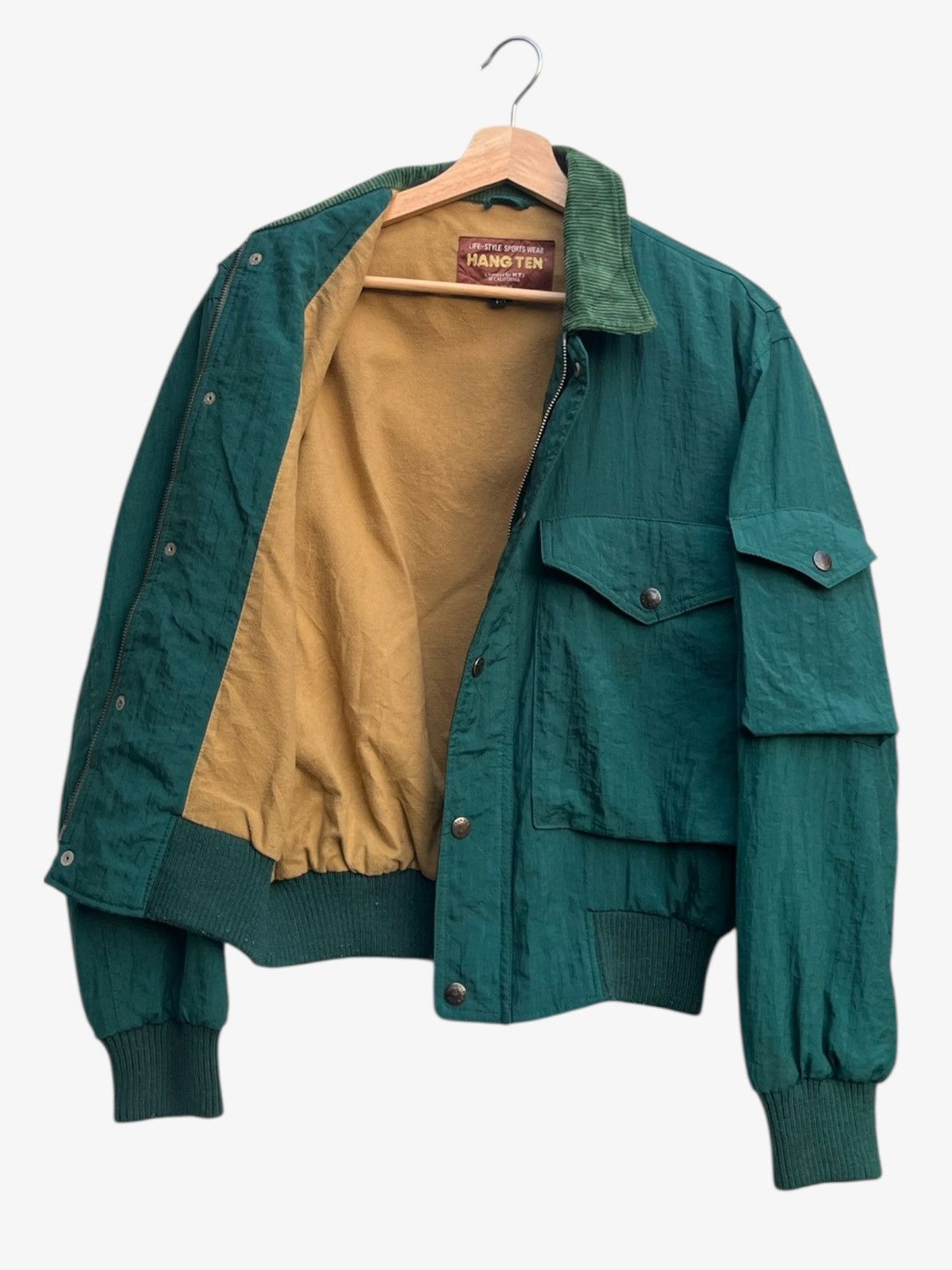 Hang Ten Vintage 80’s Hang Ten Big Pockets Bomber Jacket Size US M / EU 48-50 / 2 - 2 Thumbnail