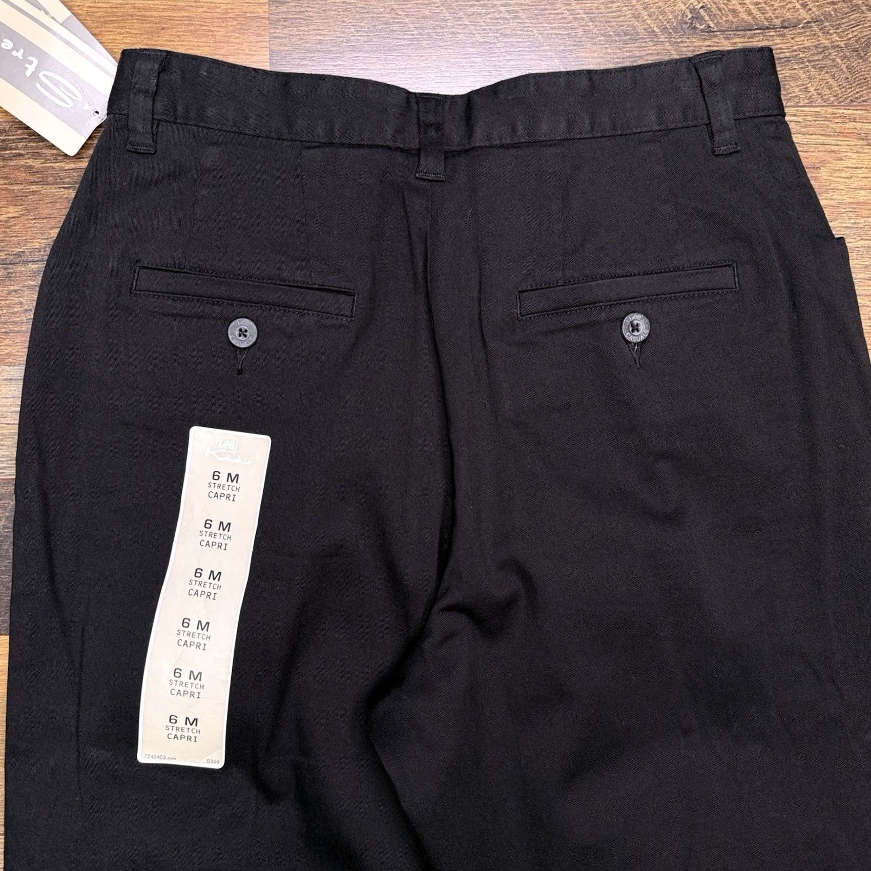 Lee VINTAGE Lee Capri Pants Womens 6M Black High Rise Stretch Khakis New Size 28" / US 6 / IT 42 - 7 Thumbnail