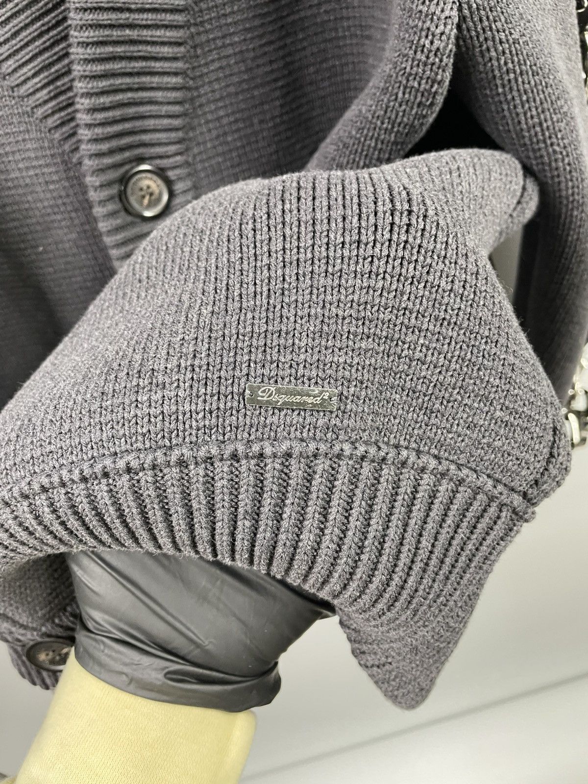 Dsquared2 DSQUARED2 SS18 Buckle Knitted Grey Oversized Cardigan M Size US M / EU 48-50 / 2 - 13 Thumbnail