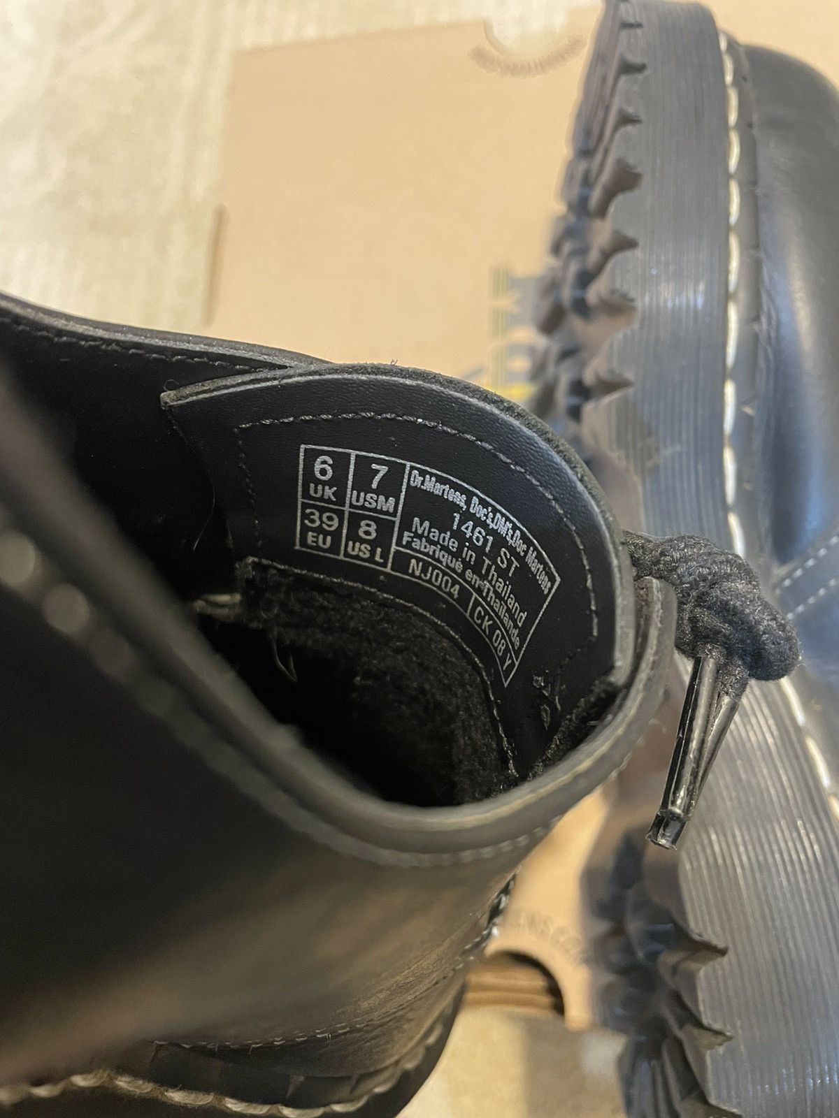 Dr. Martens Doc Martens 1461 Exposed Steel Toe Oxford Black Shoes Size US 7 / EU 40 - 6 Thumbnail