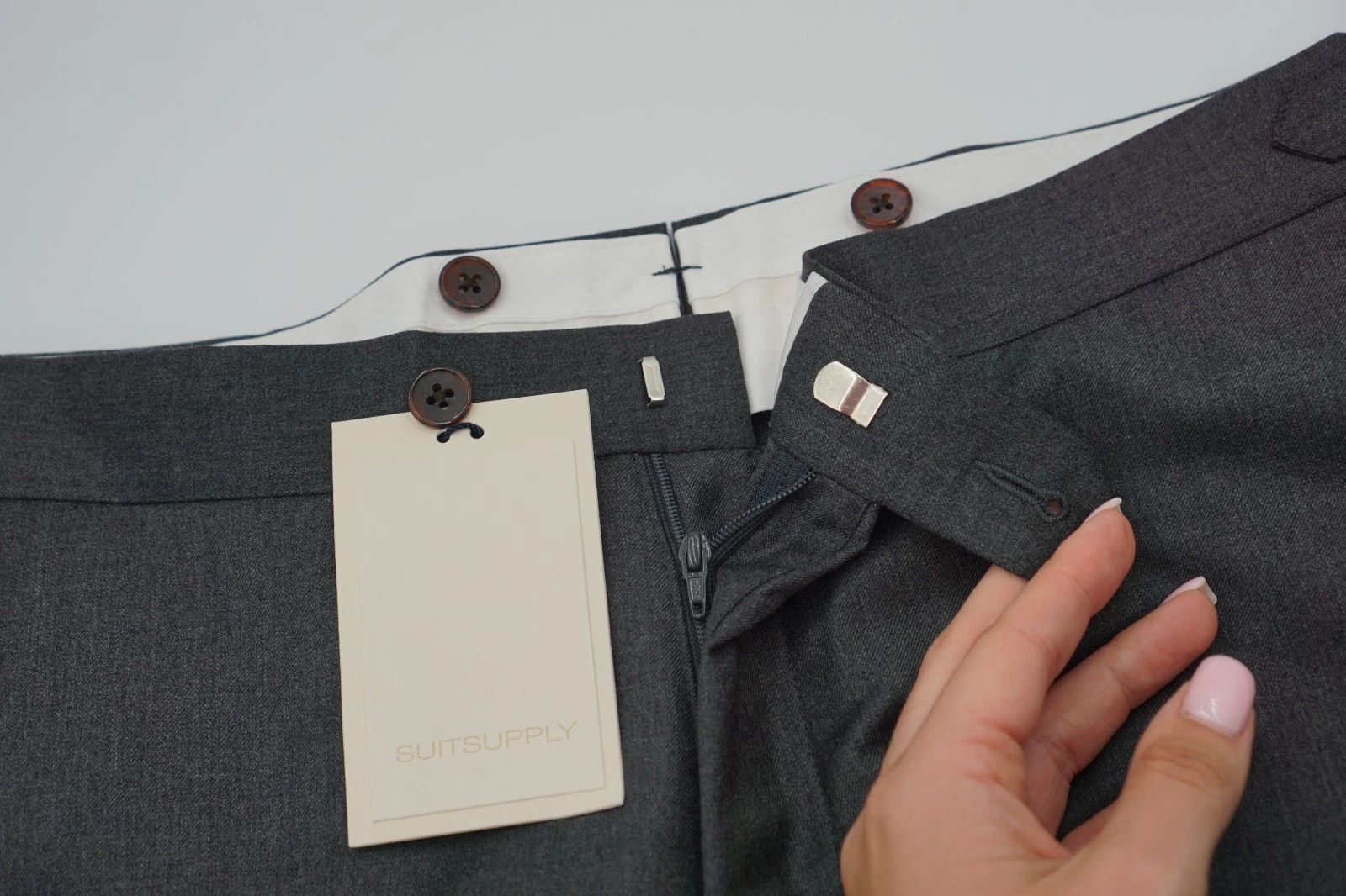 Suitsupply Men Suitsupply Pants Grey Wool Brescia Size 24 UK/US38S Size 38S - 3 Thumbnail