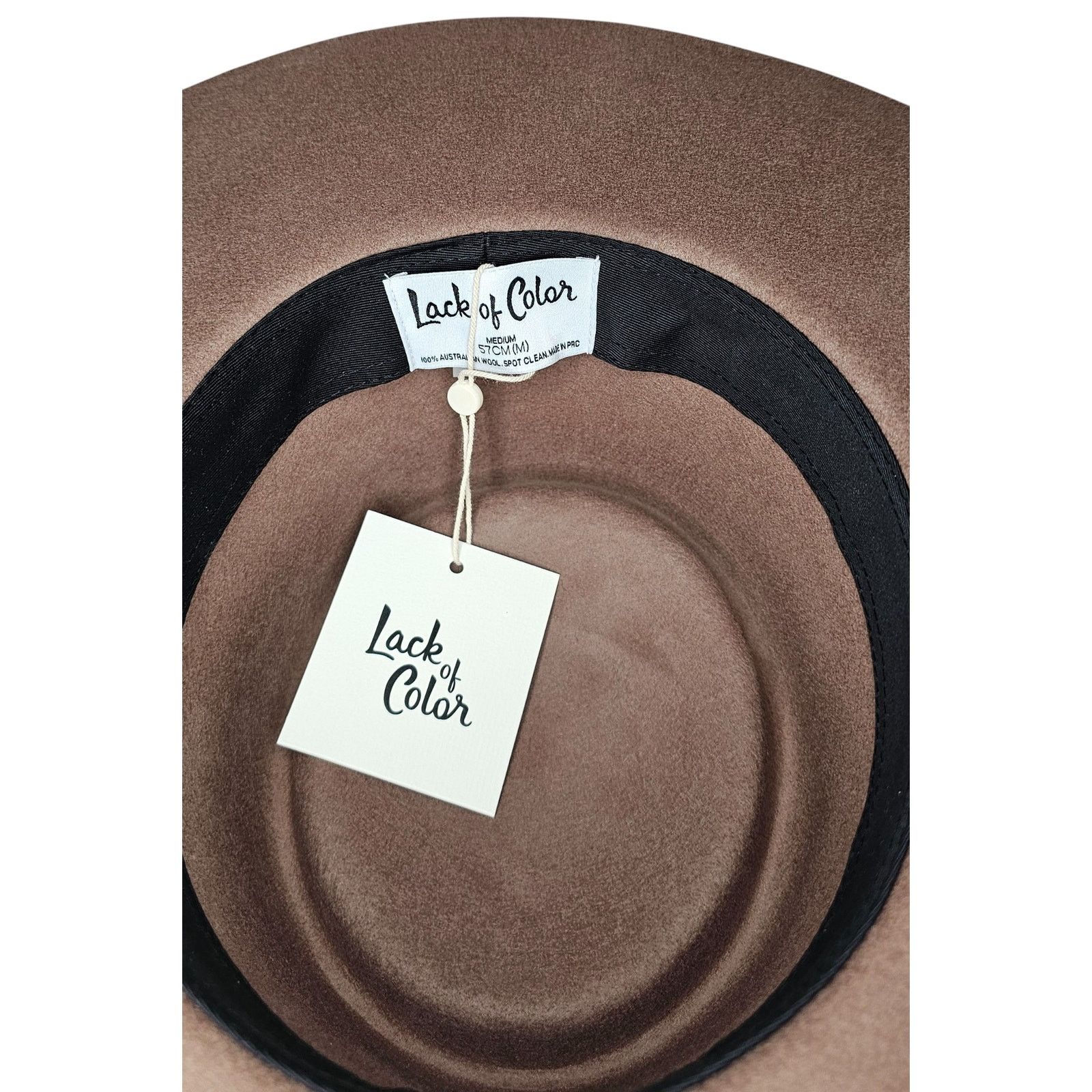 Lack of Color Lack of Color Women's The Mirage Boater Suede-Trimmed Hat Size ONE SIZE - 9 Thumbnail