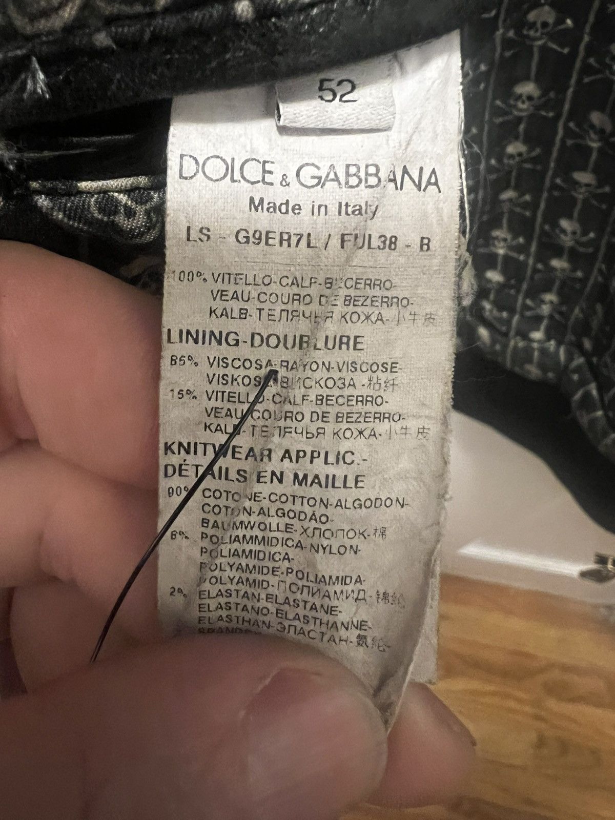 Dolce & Gabbana Archive Masterpiece Leather Jacket Size US L / EU 52-54 / 3 - 9 Thumbnail