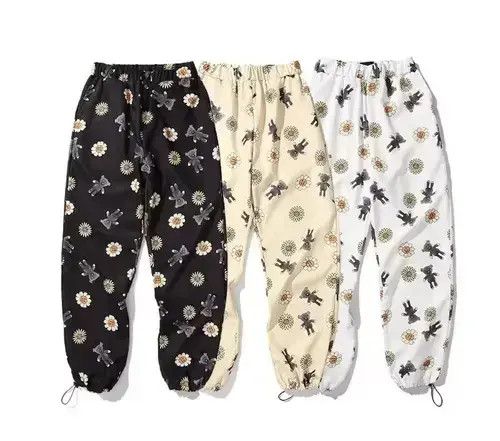 Japanese Brand 21SS Indigo Union Japan White Cartoon Flowers Pants Size US 32 / EU 48 - 2 Thumbnail