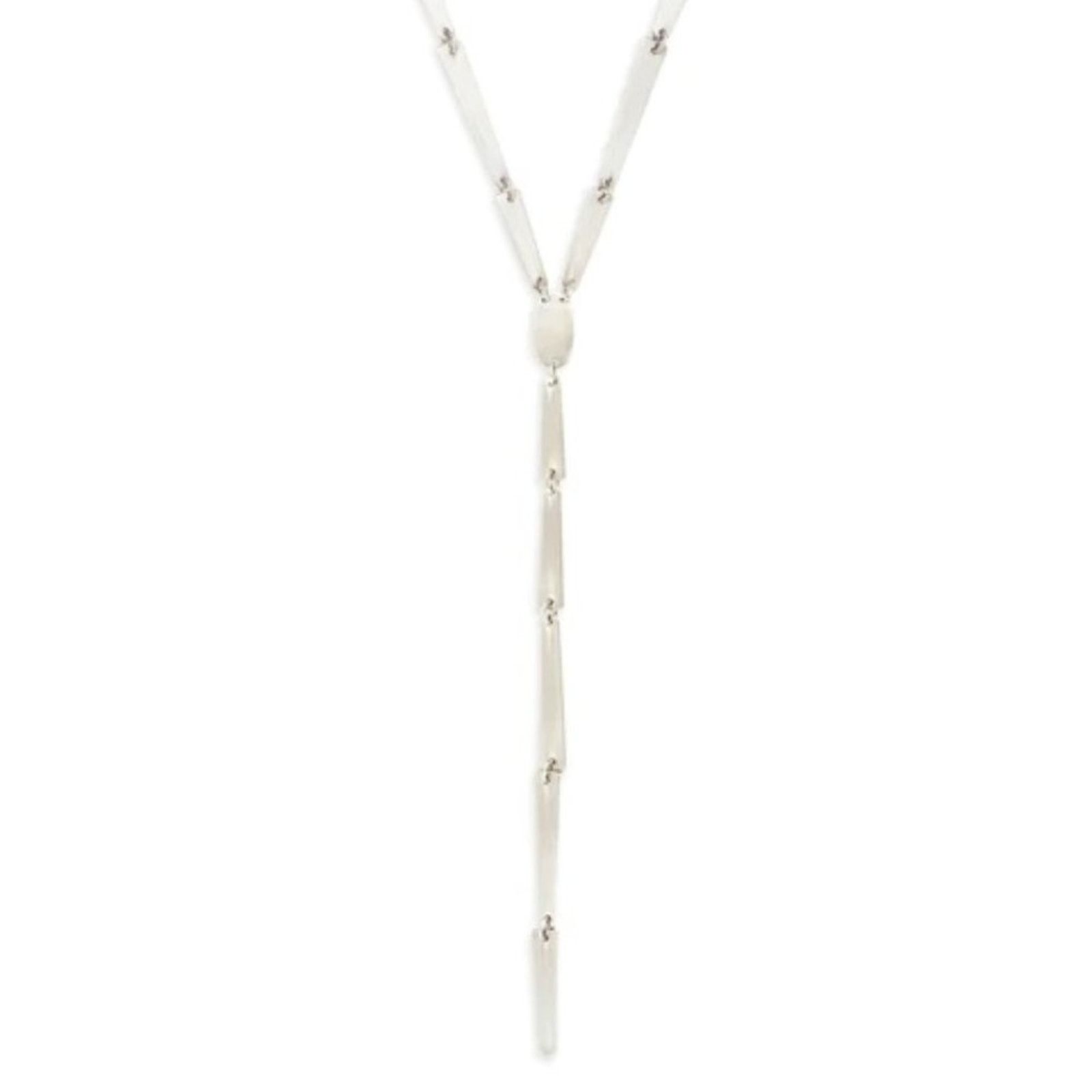 Kendra Scott KENDRA SCOTT Women's Rhodium Plated Gail Y Necklace Size ONE SIZE - 6 Thumbnail