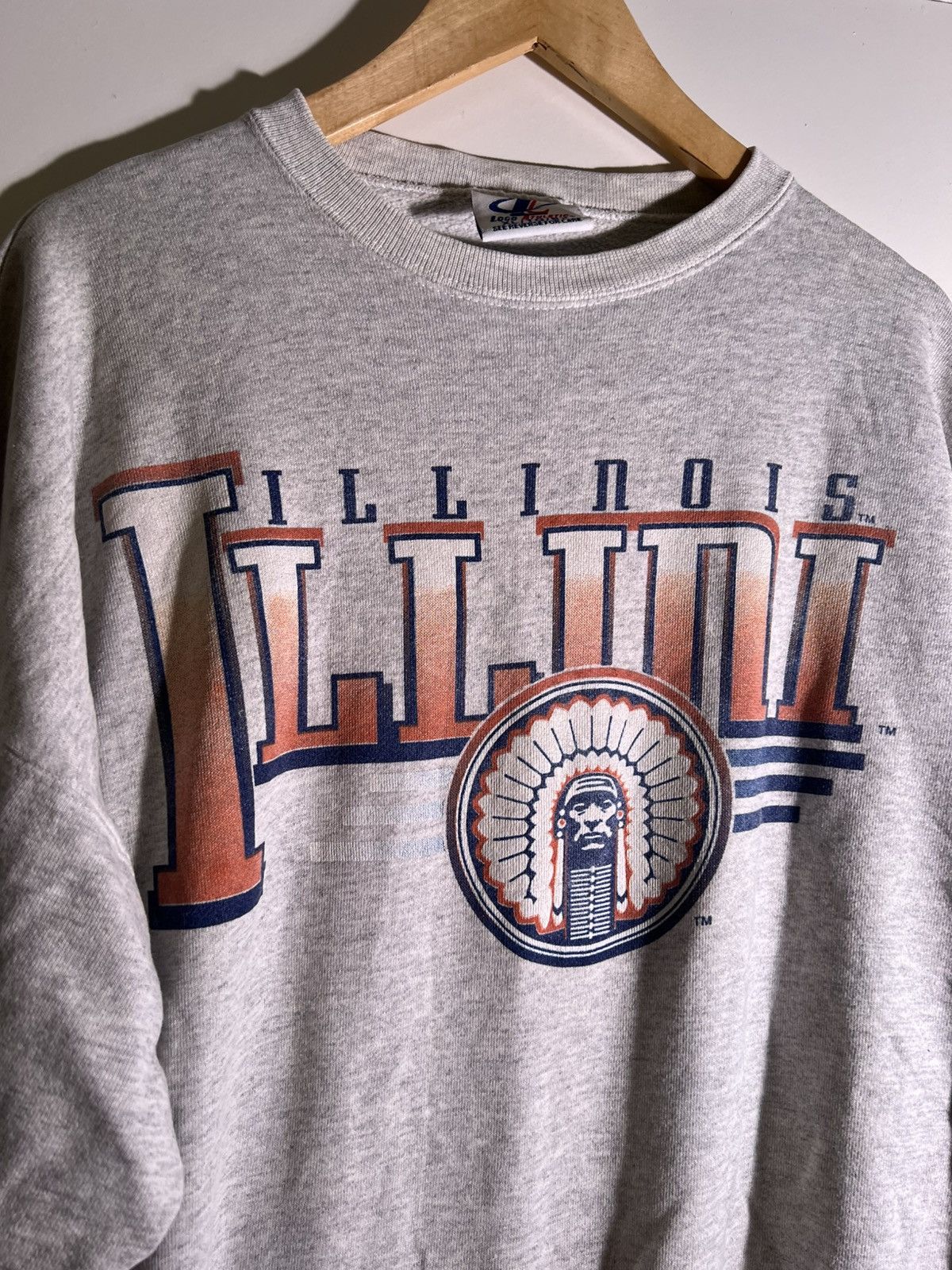 Vintage 90’s 2000’s Y2K VTG Vintage Illinois Illini Retro Sweatshirt Size US XL / EU 56 / 4 - 3 Thumbnail