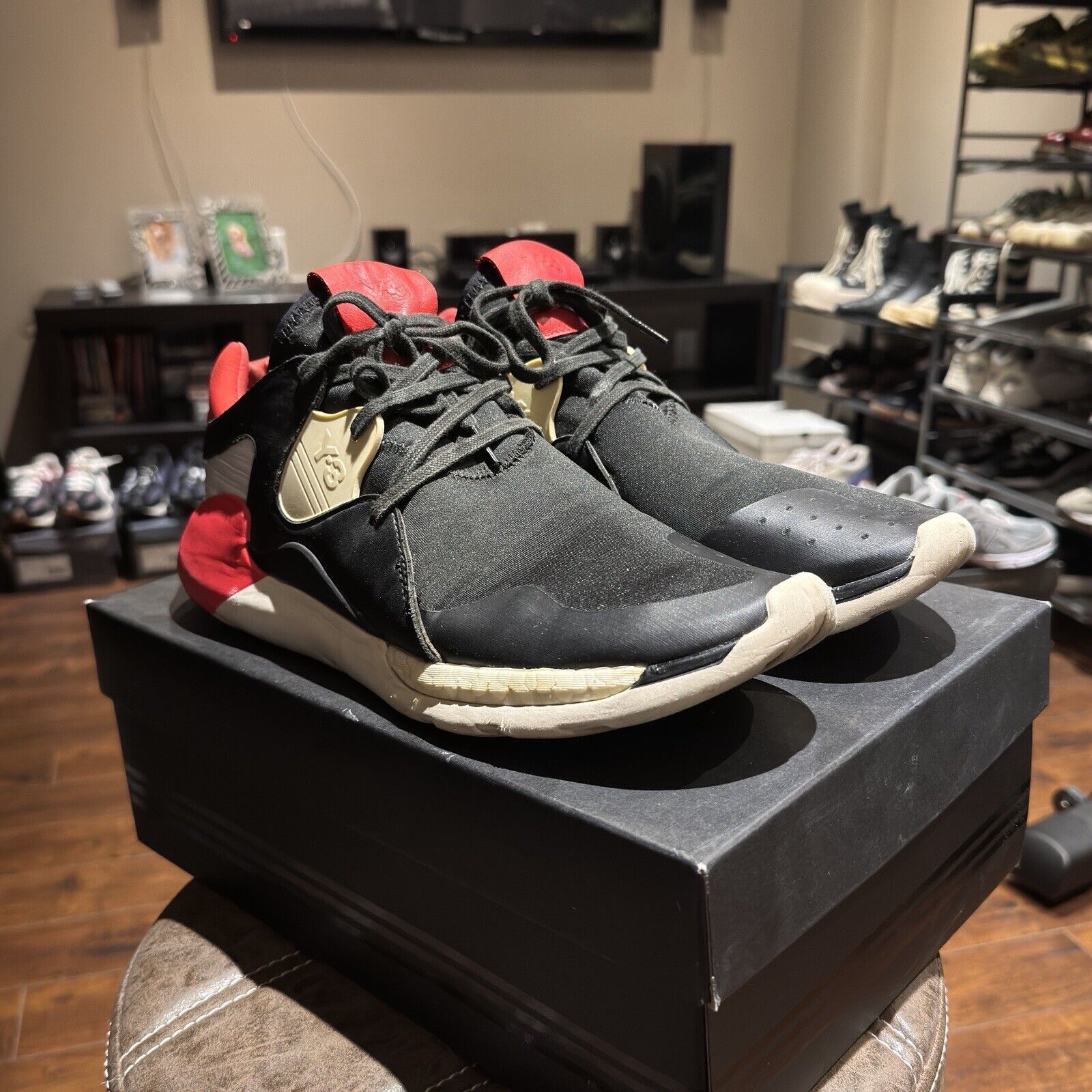 Adidas Y-3 Adidas Boost QR S83120 Red/White/Blk Running Sneakers Size US 10.5 / EU 43-44 - 2 Thumbnail