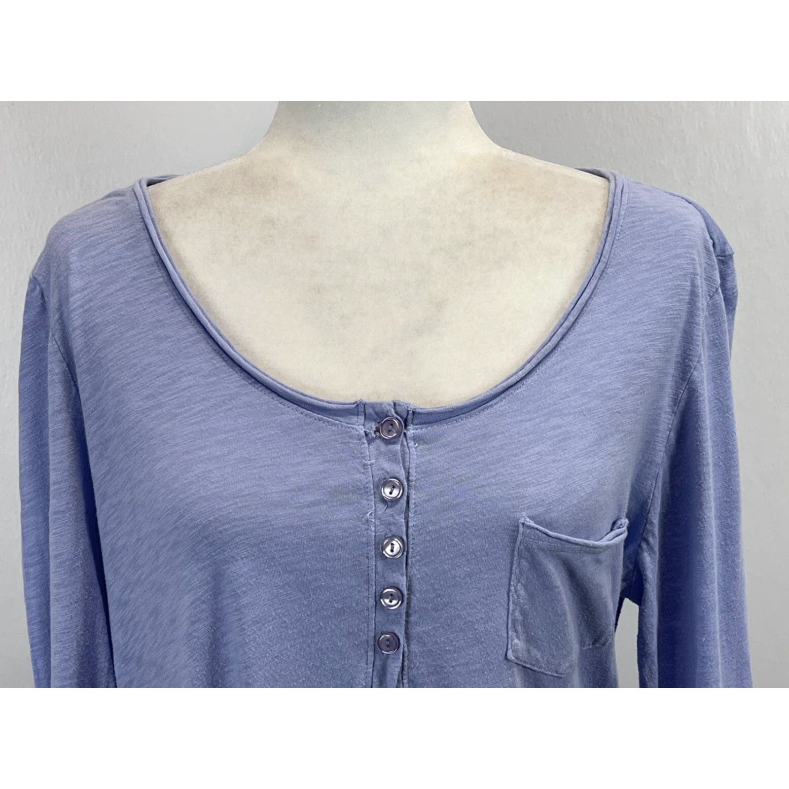 Soft Surroundings SOFT SURROUNDINGS Tunic Shirt - Shirt - Women - Size M - Purple - Long Sleeve - Scoop Neck - Pullover - Button Accent - Casual Tunic Top Size M / US 6-8 / IT 42-44 - 5 Thumbnail