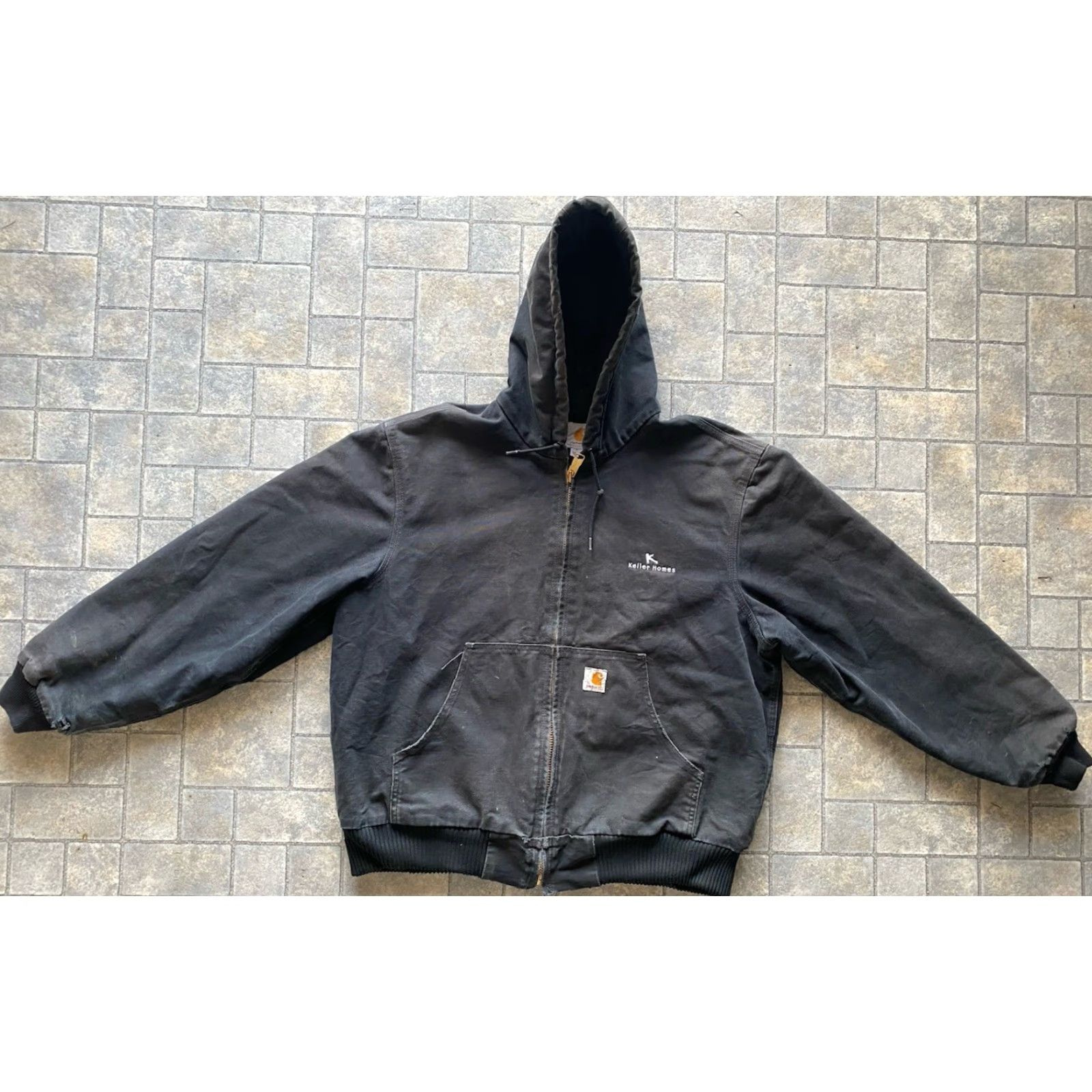 Carhartt Carhartt Jacket Hooded Work MENS Large L Black Embroidered 103940BLK Long Description: Preowned Wear Size US L / EU 52-54 / 3 - 2 Thumbnail
