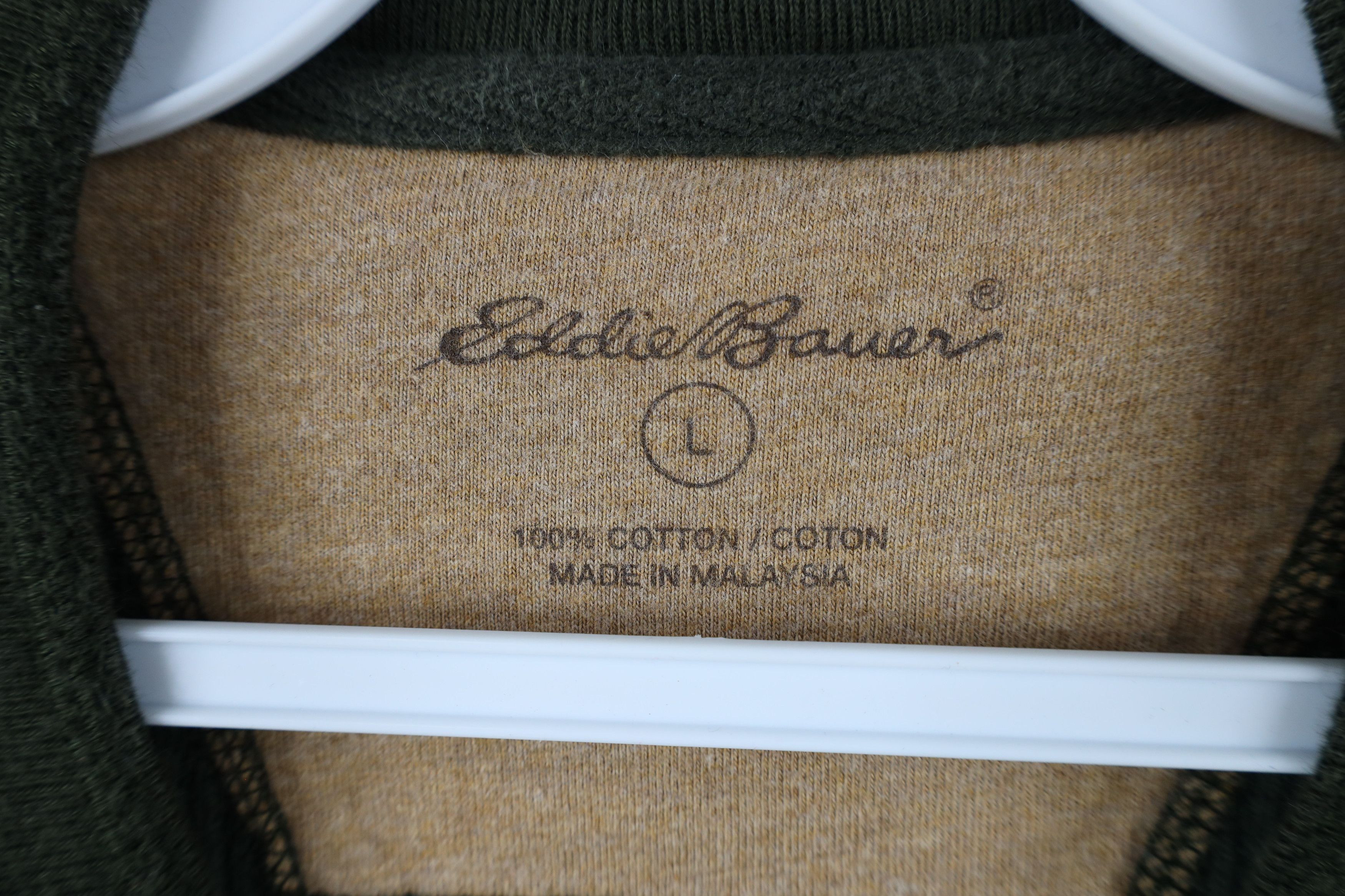 Eddie Bauer × Vintage Vintage 90s Eddie Bauer Waffle Knit Long Sleeve T-Shirt Size US L / EU 52-54 / 3 - 5 Thumbnail