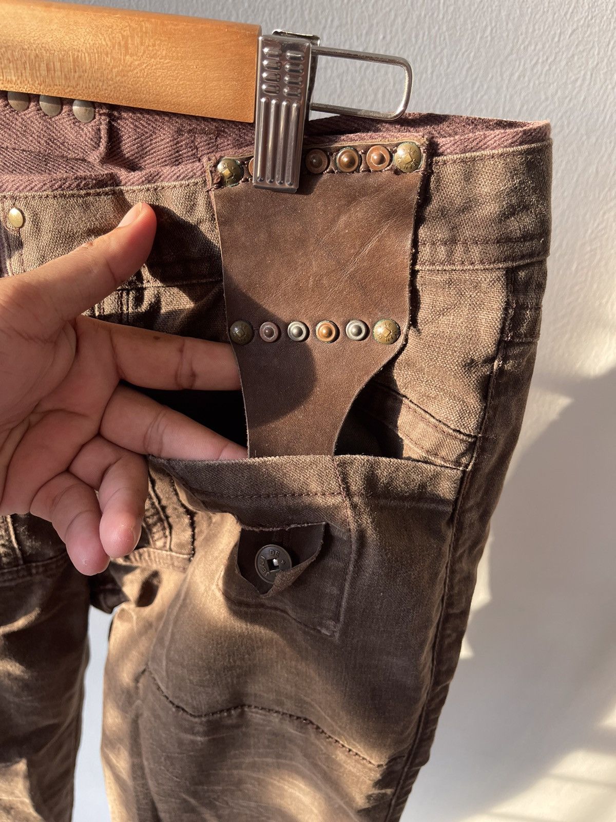 Marithe + Francois Girbaud 90s Marithe Francois Girbaud Leather paded part Pants A6 Size US 30 / EU 46 - 5 Thumbnail