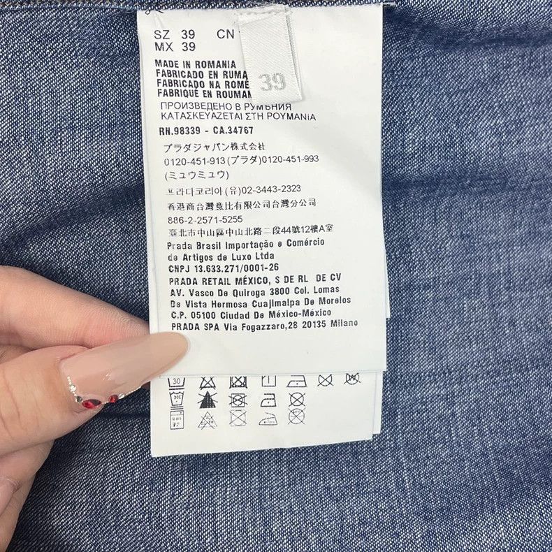 Prada Prada Size 39 Blue washed denim shirt 2502-Nextarrow Size US XXS / EU 40 - 7 Thumbnail