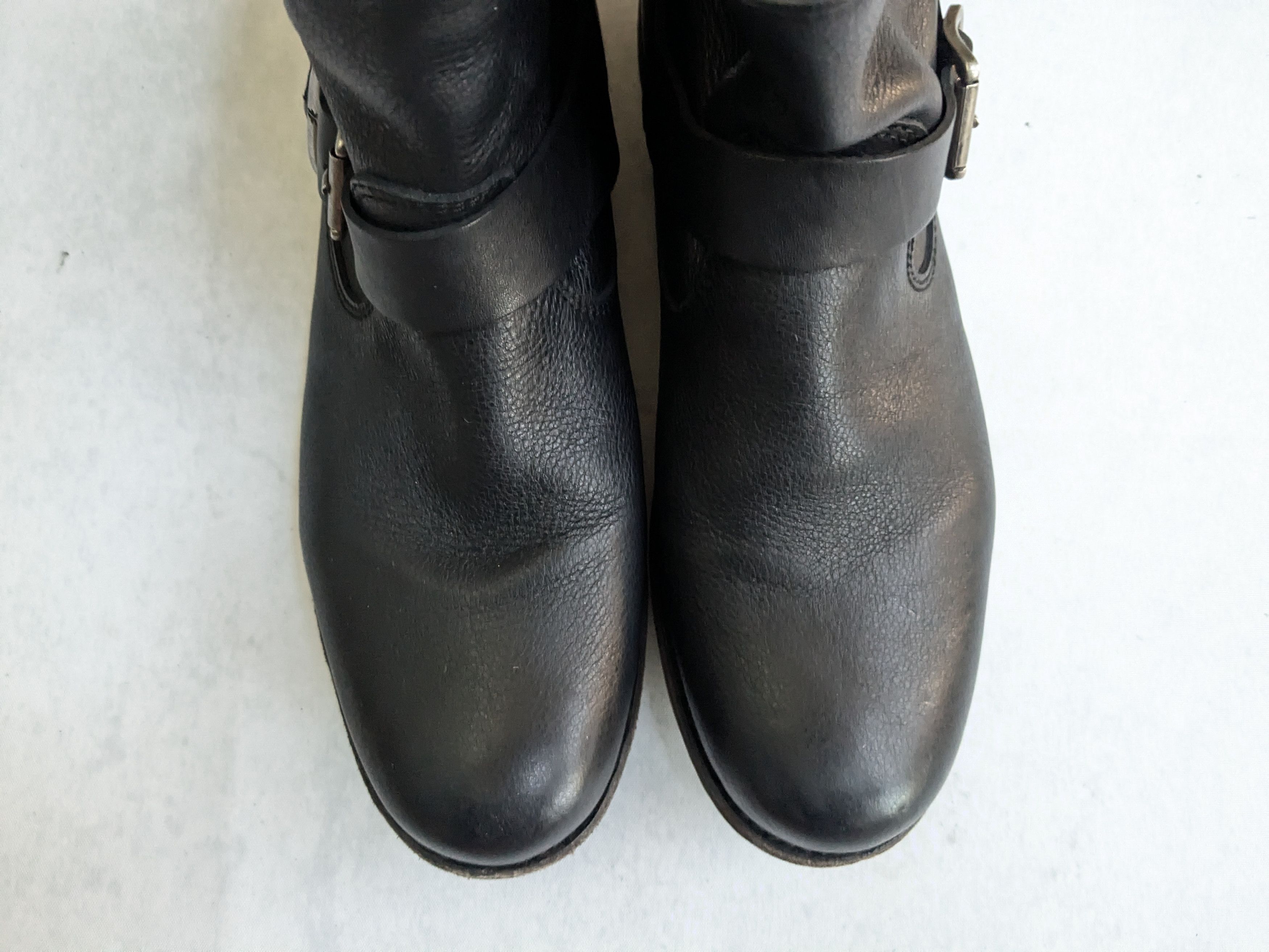 Frye Frye Engineer Black Leather 7.5 Leather Buckle Size US 7.5 / EU 40-41 - 3 Thumbnail
