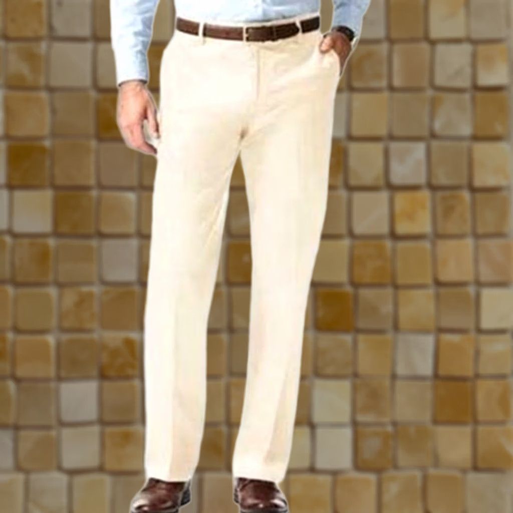 Dockers DOCKERS Signature Straight Dress Pants Cloud 34 Mens Flat Front Zip Front Solid Casual Formal Image 476990007 Size US 34 / EU 50 - 1 Preview