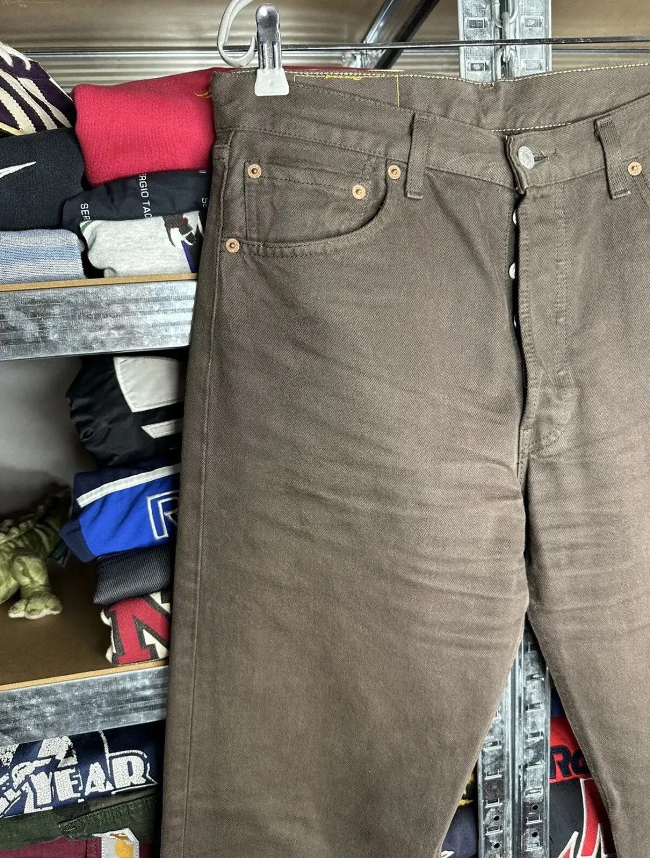 Levi's Crazy Vintage 90s Levi’s 501 Jeans Light Wash Tapered Size US 33 - 3 Thumbnail