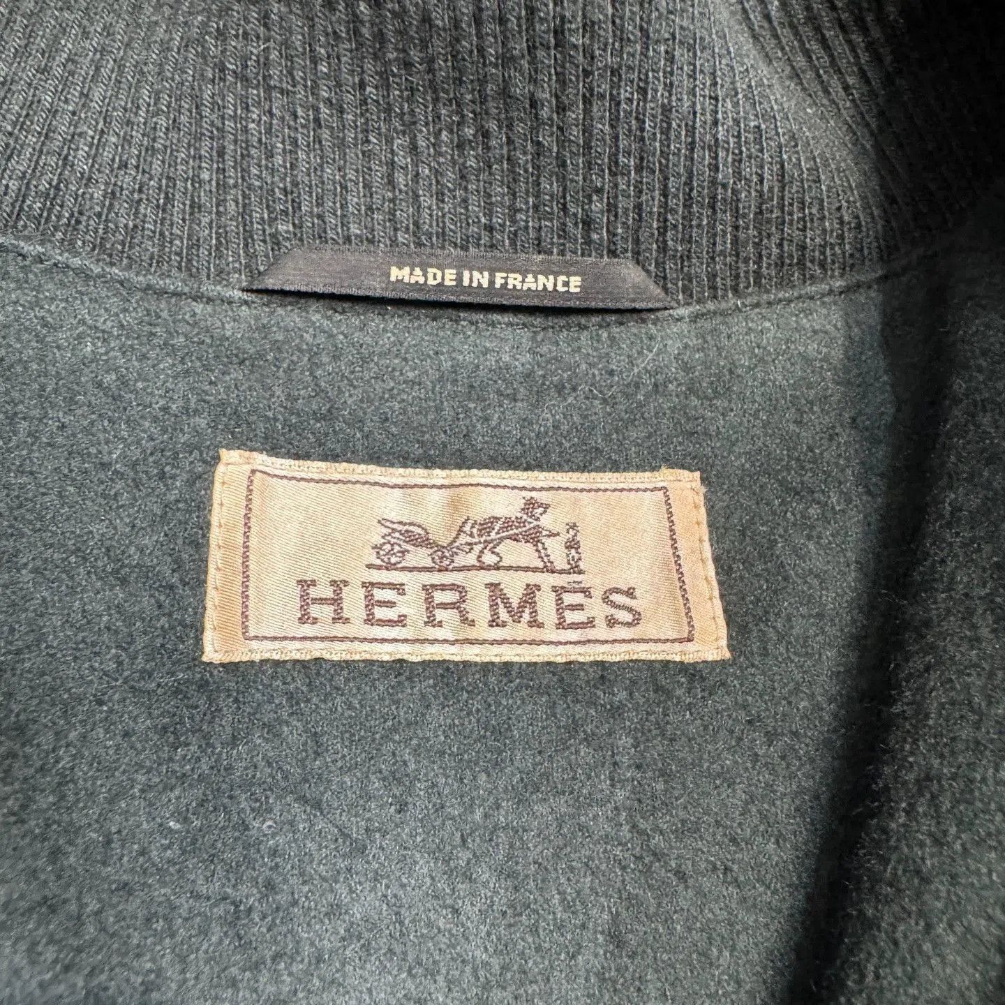 Hermes Black Button-Front Bomber Jacket Size L. Size US L / EU 52-54 / 3 - 3 Thumbnail