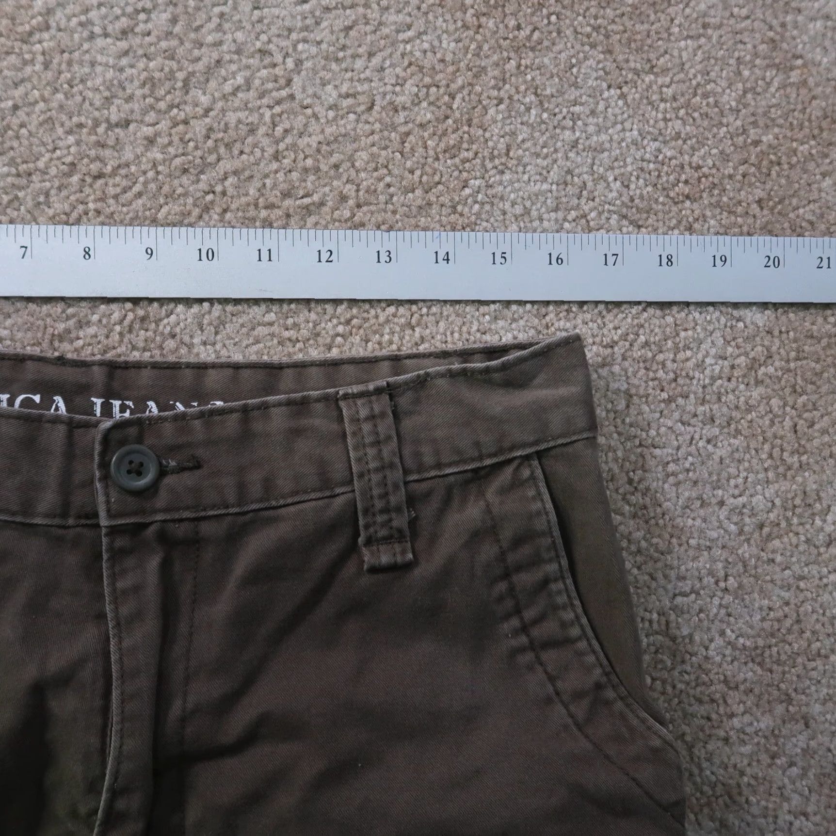 Nautica Nautica Cargo Shorts Men 32 Green 10" Inseams Cargo Pocket Button Logo Zipper Size US 32 / EU 48 - 7 Thumbnail