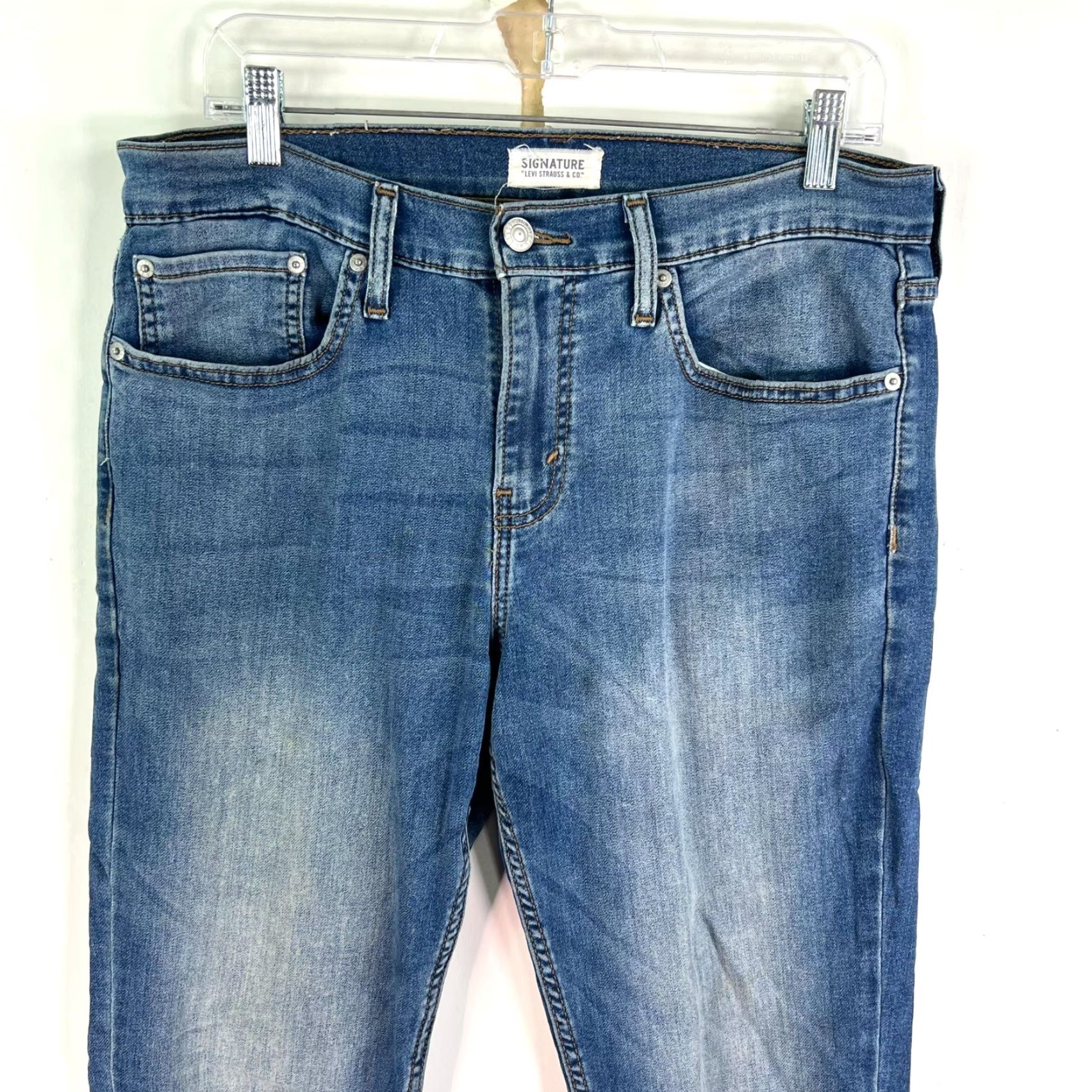 Levi's Levi's Signature Jeans 5-Pocket Denim Blue Straight Mens Size 32 Regular Inseam 32 blue Size US 32 / EU 48 - 2 Thumbnail