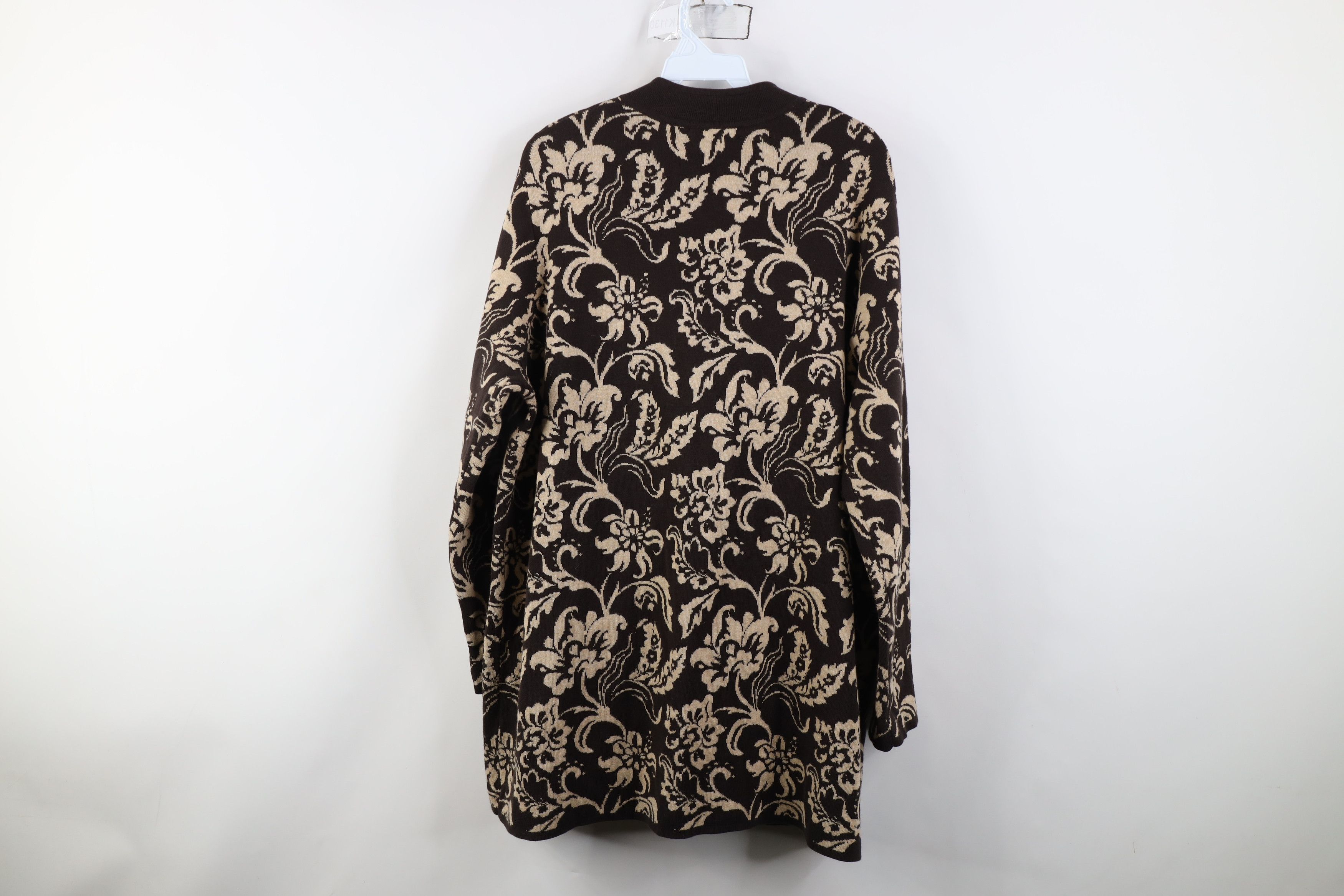 Lands' End Vintage Lands End Cotton Knit Flower Cardigan Sweater Size XL / US 12-14 / IT 48-50 - 13 Thumbnail