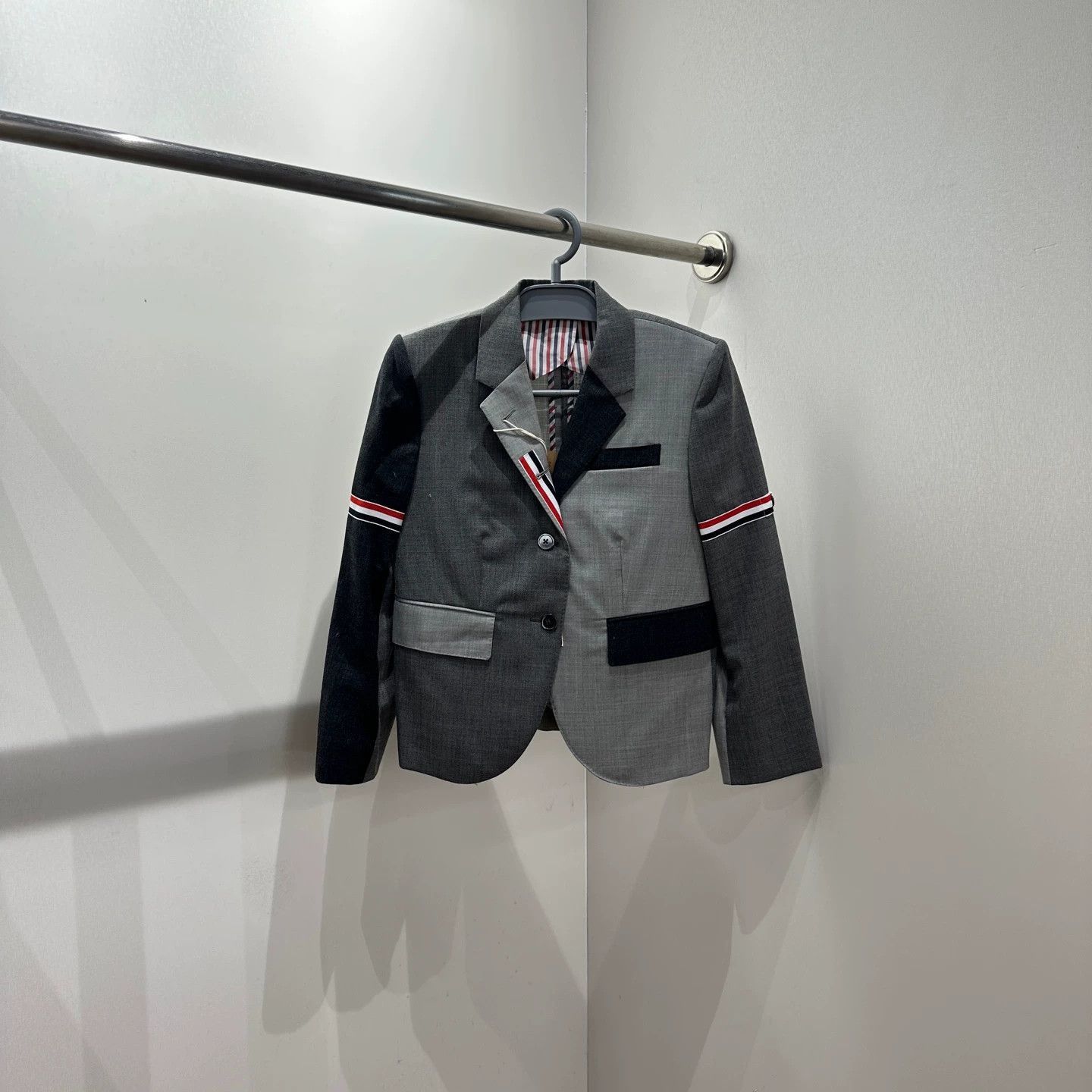 Thom Browne Multi-Color Patchwork Blazer with Striped Accents Size US M / EU 48-50 / 2 - 1 Thumbnail