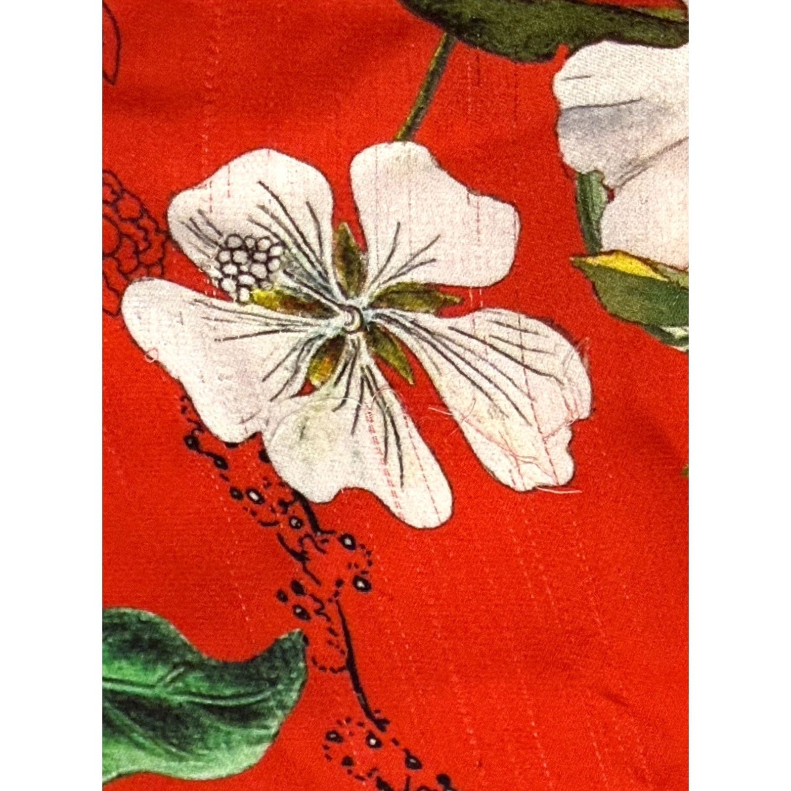 Parker Parker Larissa Red Mini Dress S 100% Silk Sangria Floral Feminine Travel Women Size S / US 4 / IT 40 - 6 Thumbnail