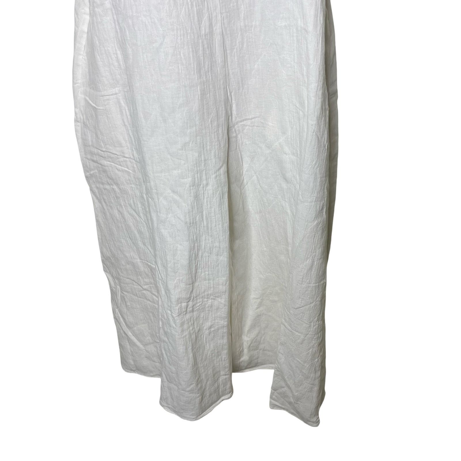 Mara Hoffman MARA HOFFMAN Carly Jumpsuit in white cotton linen blend sz S Size 26" / US 2 / IT 38 - 4 Thumbnail