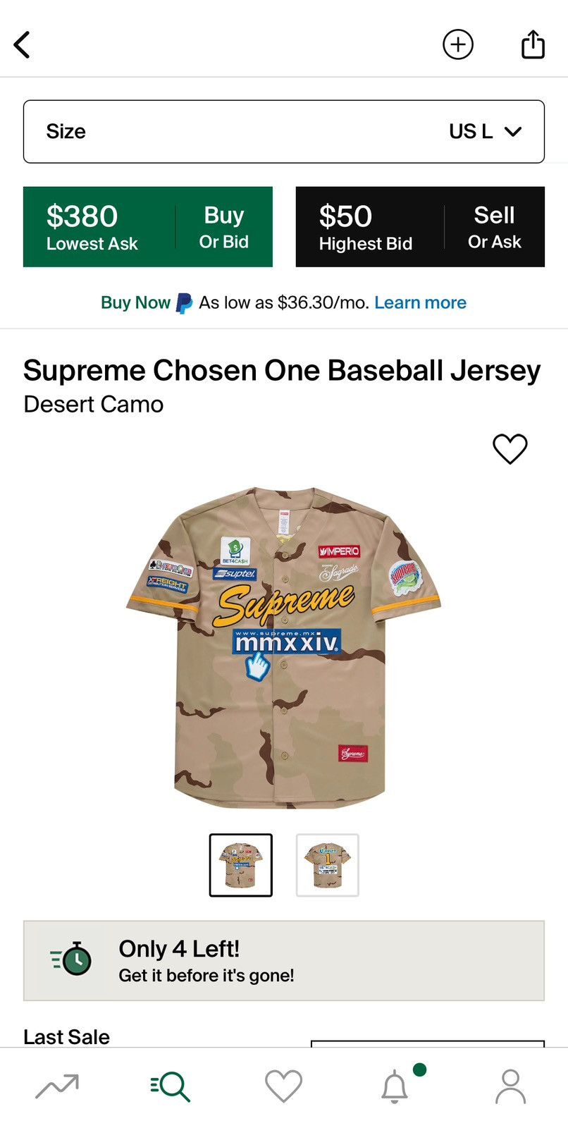 Supreme Supreme Chosen One Camo Baseball Jersey Size US M / EU 48-50 / 2 - 2 Thumbnail