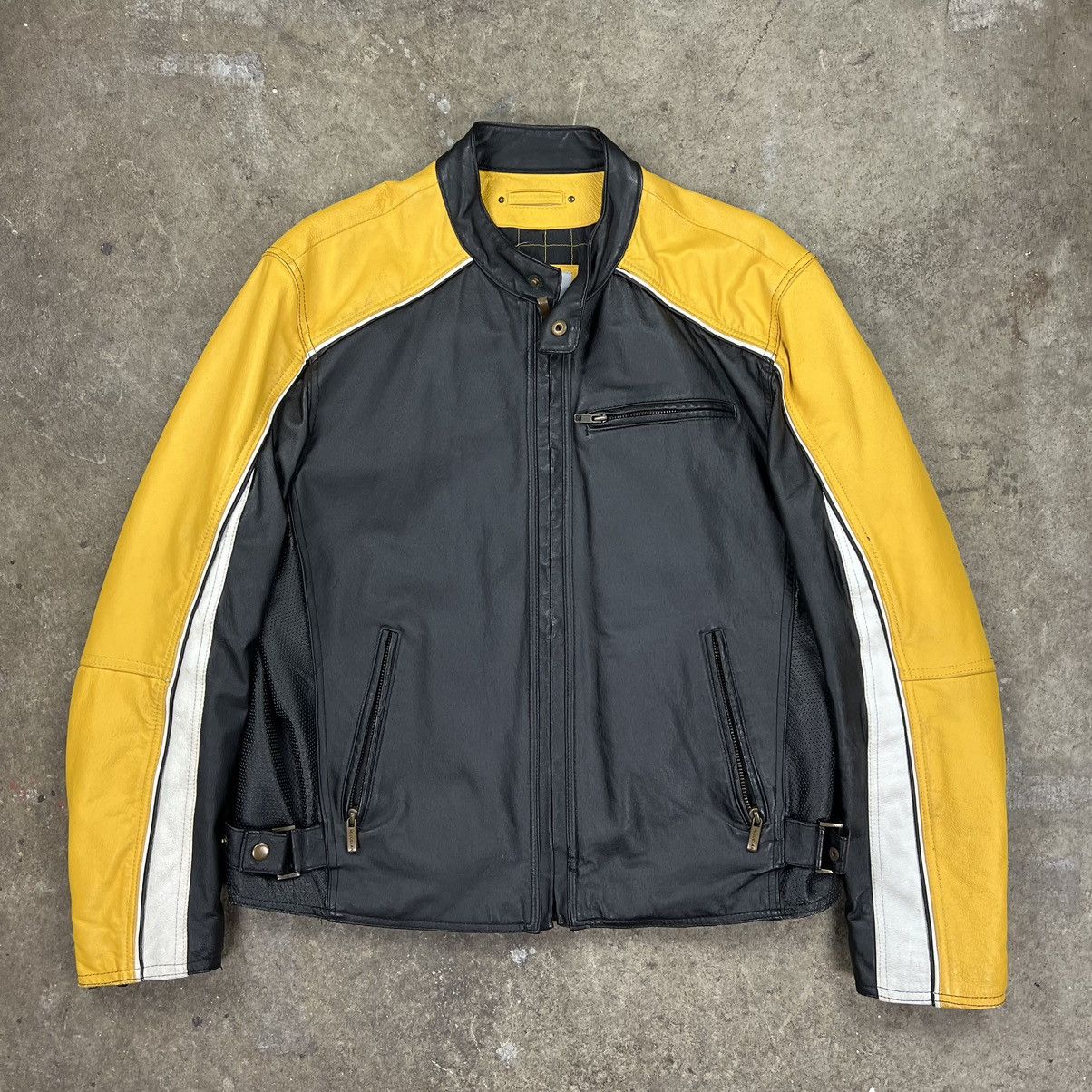Vintage × Wilsons Leather Black and Yellow Wilson’s Leather Jacket Size US L / EU 52-54 / 3 - 1 Thumbnail